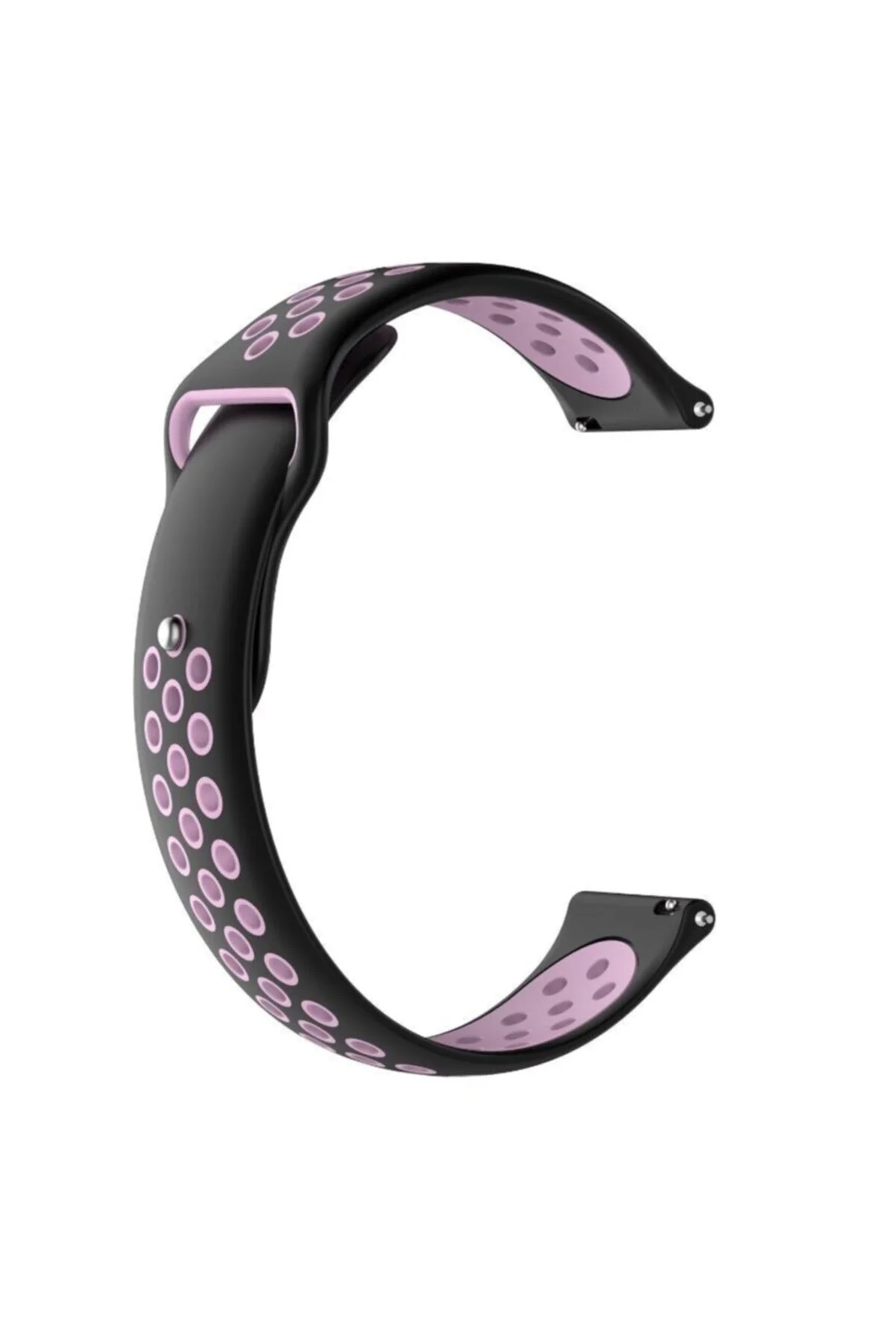 Amafit Pop Için Delikli Silikon Kordon Kayış Siyah Pembe
