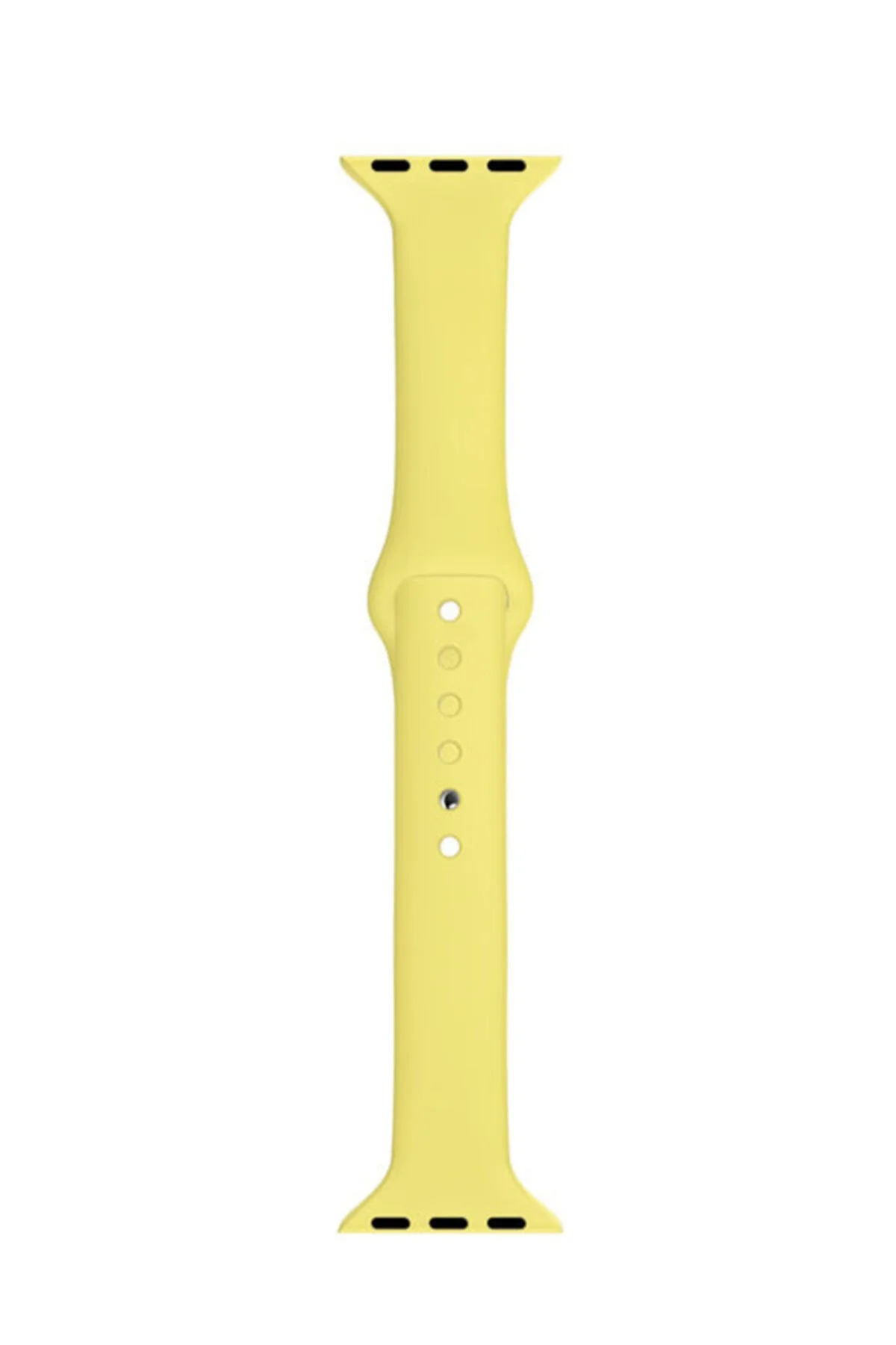 Apple Watch Seri 1 2 3 Için 38 Mm Slim Silikon Kordon Kayış Sarı