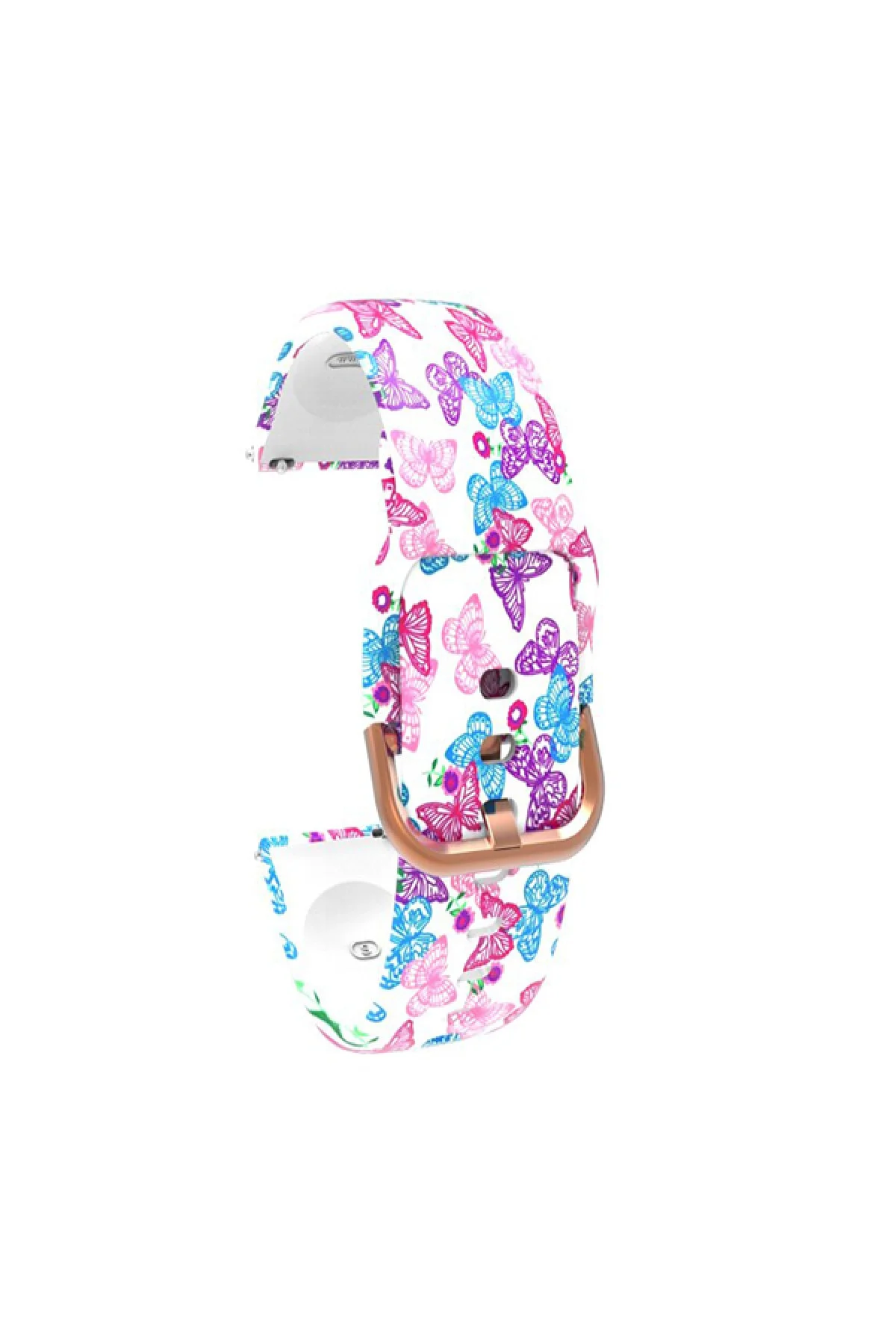 Garmin Forerunner 645 - 645 Music Için Desenli Silikon Kordon Kelebek