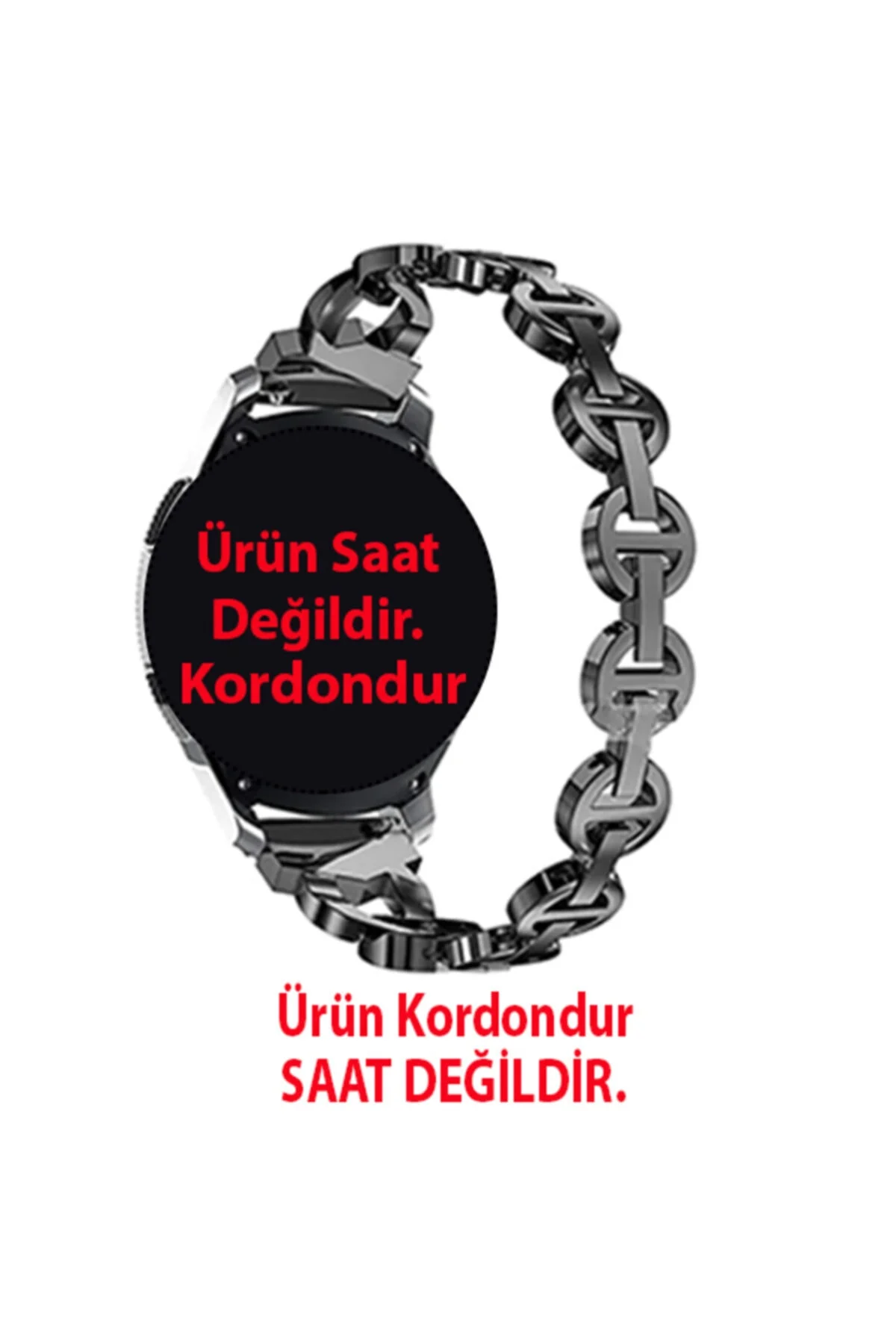 Amazfit Gtr 47 Mm - Gtr 47 Mm Lite Için Pırlanta Görünümlü Taşlı Zincir Kordon Rose Gold - Markacase Görsel 3