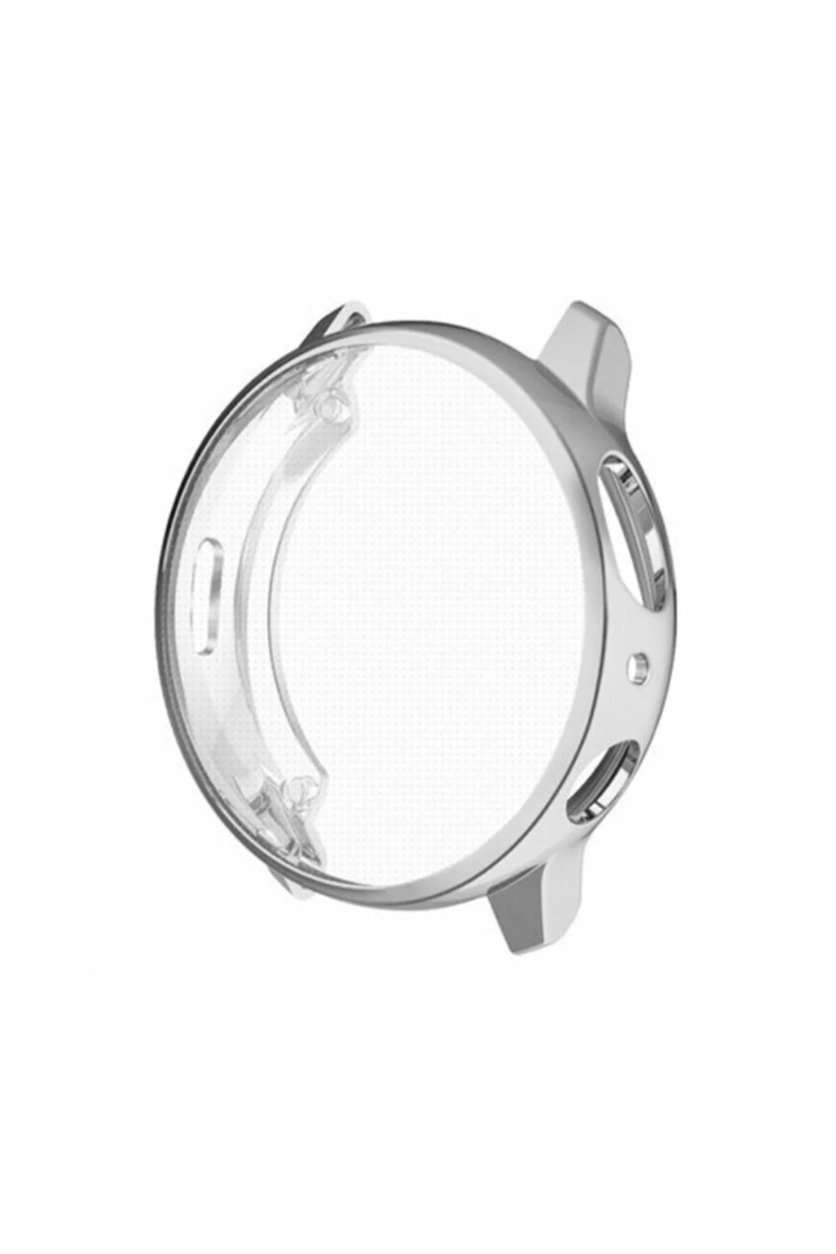 Samsung Galaxy Active 2 44mm R820 Için Tam Kaplama Silikon Kılıf Gümüş