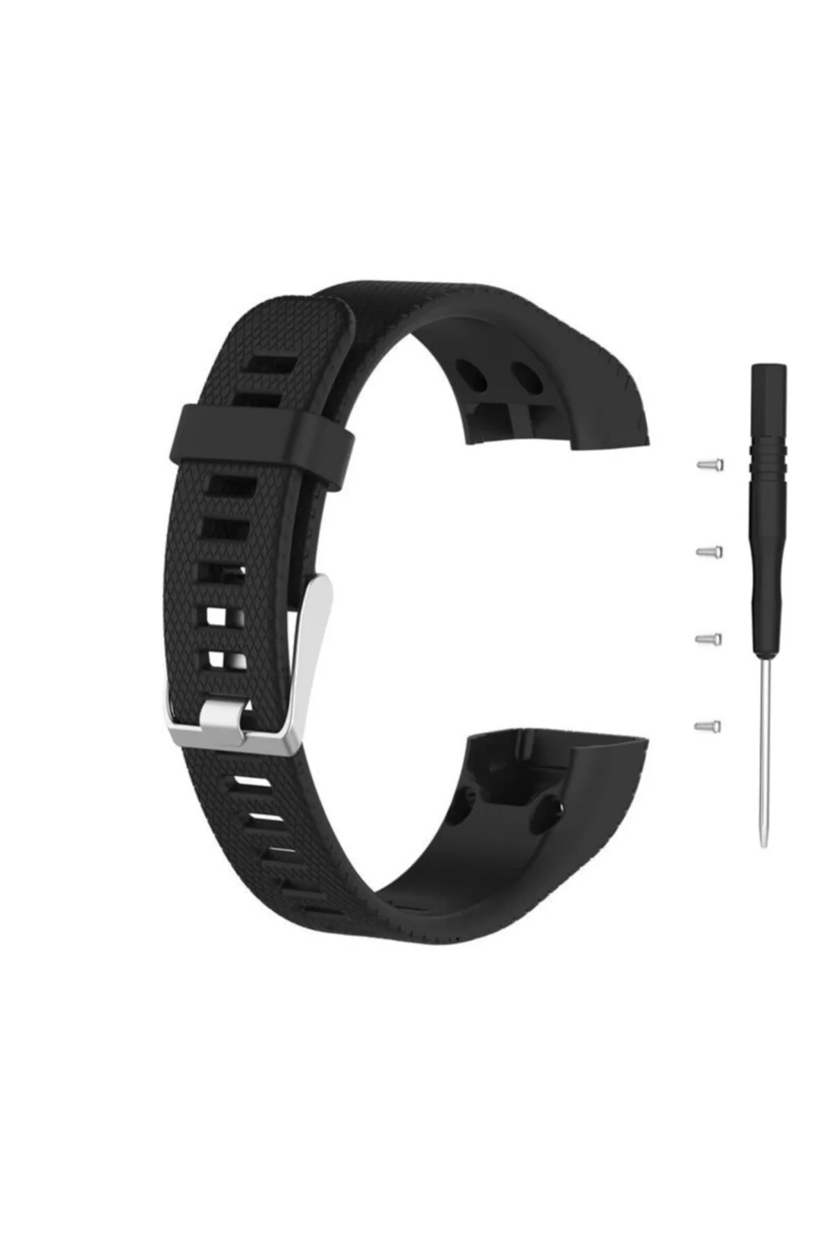 Garmin Vivosmart Hr+ Için Silikon Kordon Siyah