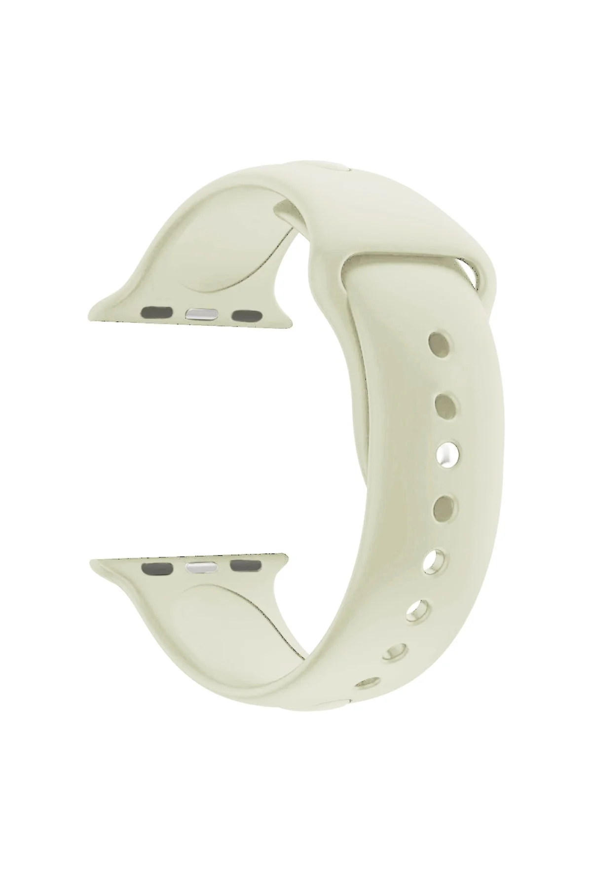 Apple Watch Se Için 40 Mm Small Beden(s/m Size) Silikon Kordon(54 Renk) Antika Beyaz