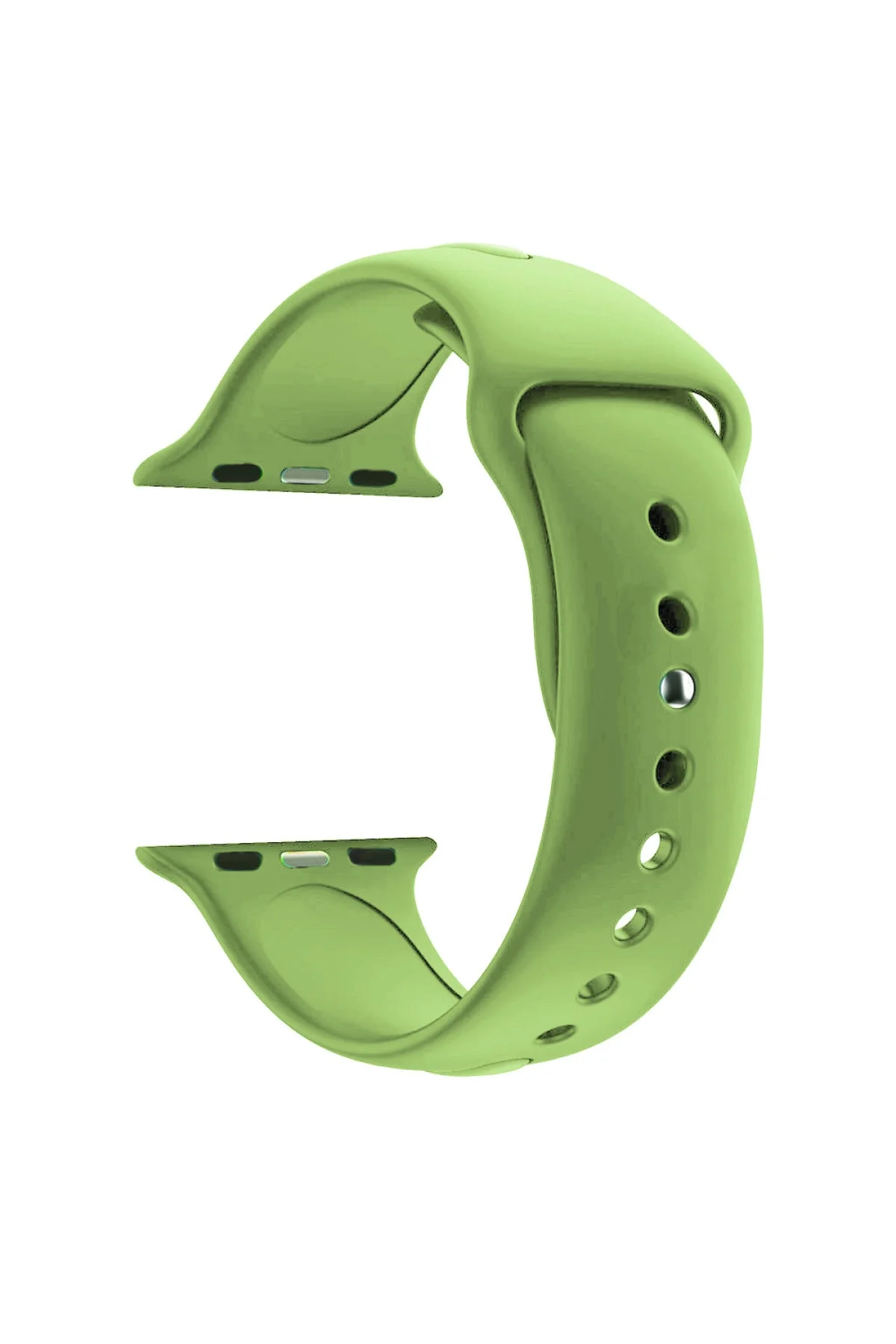 Apple Watch Se Için 40 Mm Small Beden(s/m Size) Silikon Kordon(54 Renk) Pastel Yeşil