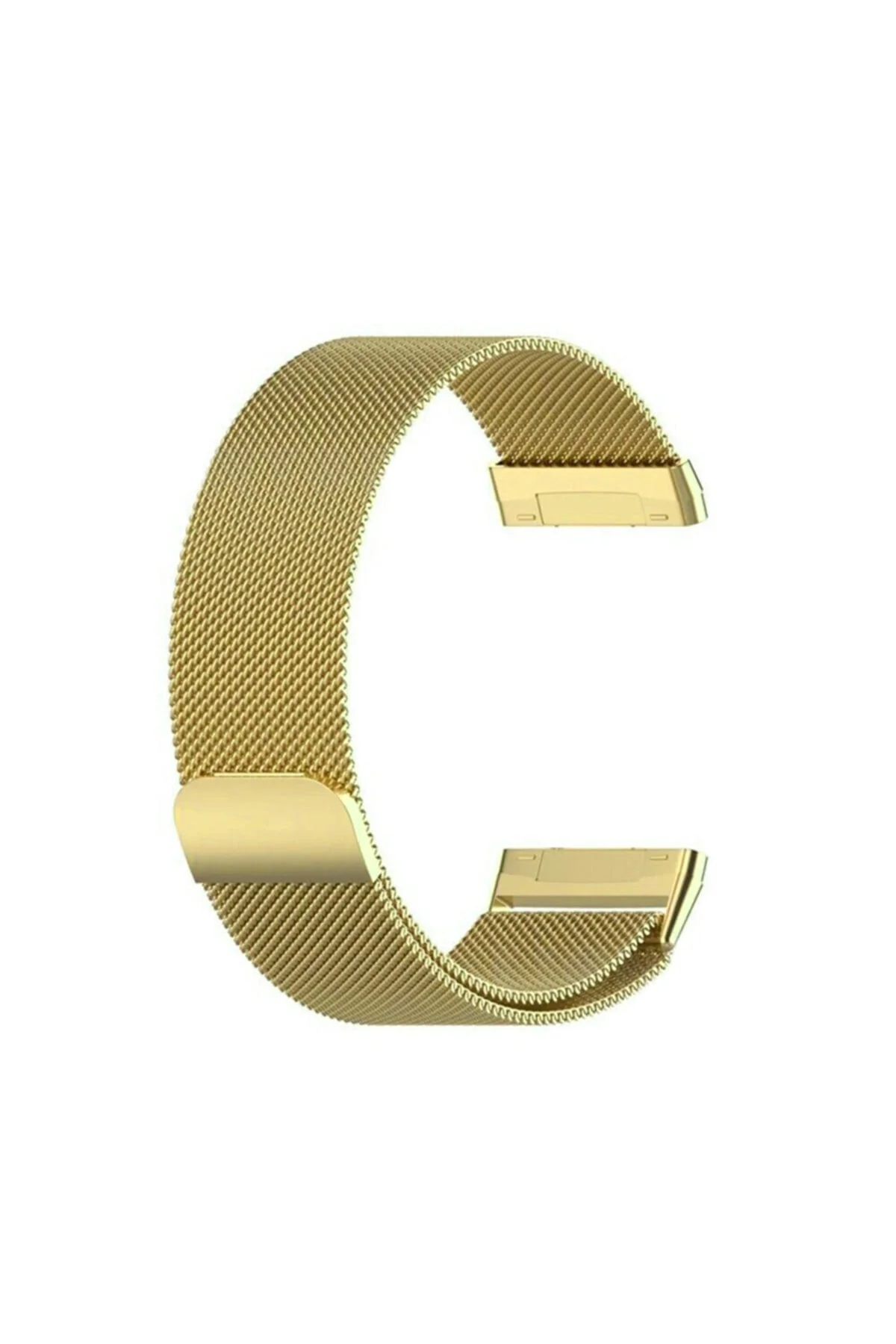 Fitbit Versa 3 Ile Uyumlu Metal Milanese Kordon Gold