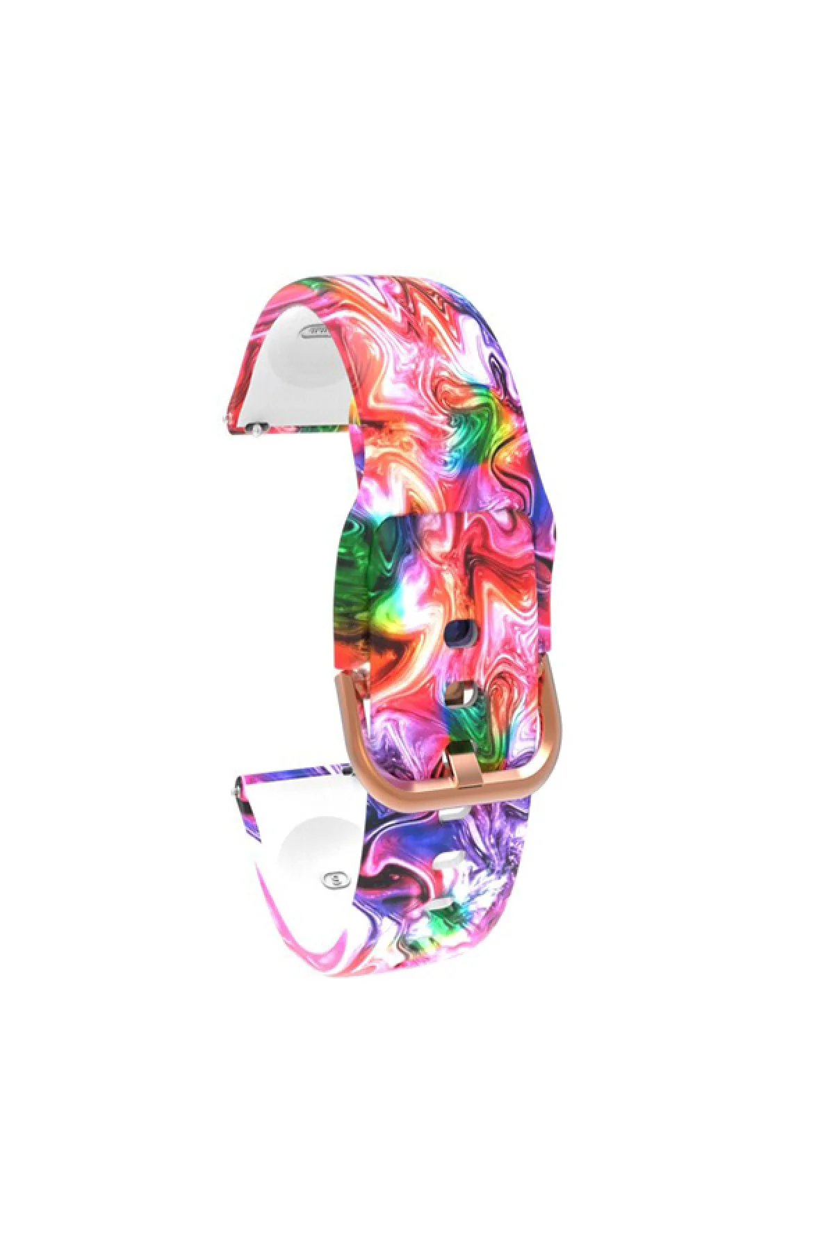 Garmin Vivomove Style Luxe Uyumlu Desenli Silikon Kordon Ebruli