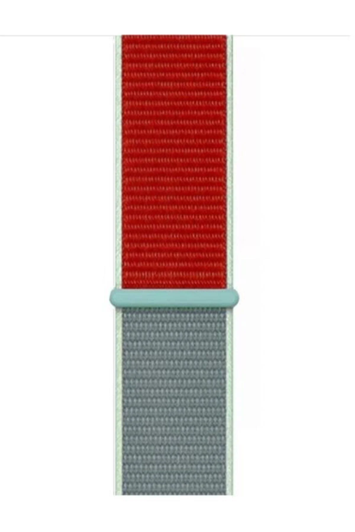 Apple Watch Series 6 Ile Uyumlu 40 Mm Dokuma Kordon Kayış Gray/red(gri/kırmızı)
