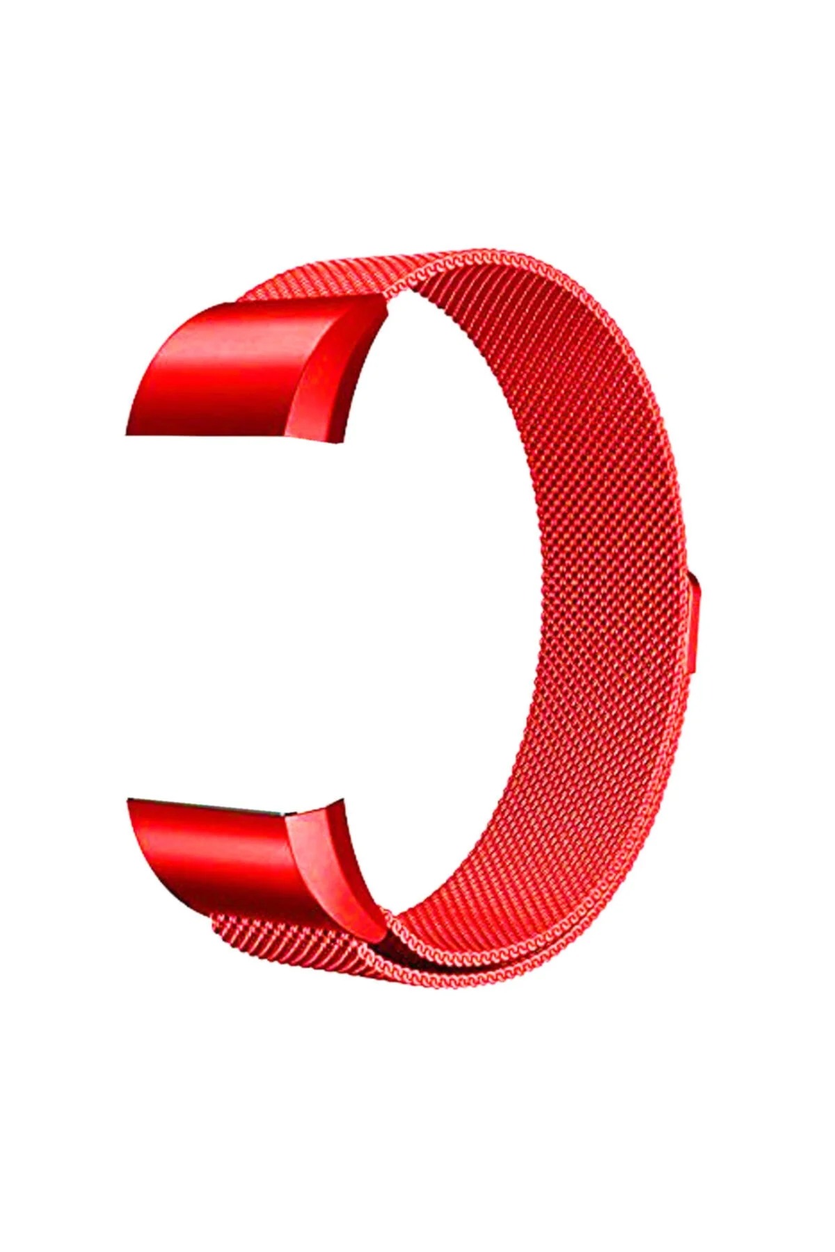 Fitbit Charge 2 Için Metal Mıknatıslı Milanese Kordon Kırmızı
