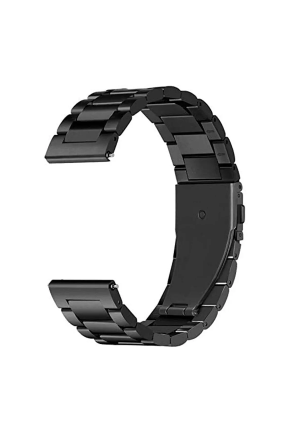 Amazfit Gts Gts 2 - 2e - 2 Mini Için Metal Tokalı Dişli Kordon Siyah