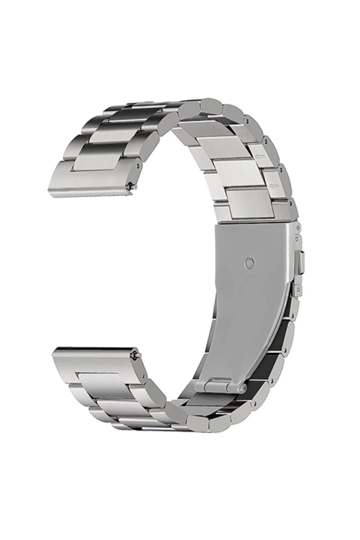 Garmin Vivomove Style - Luxe Için Metal Tokalı Dişli Kordon Gümüş