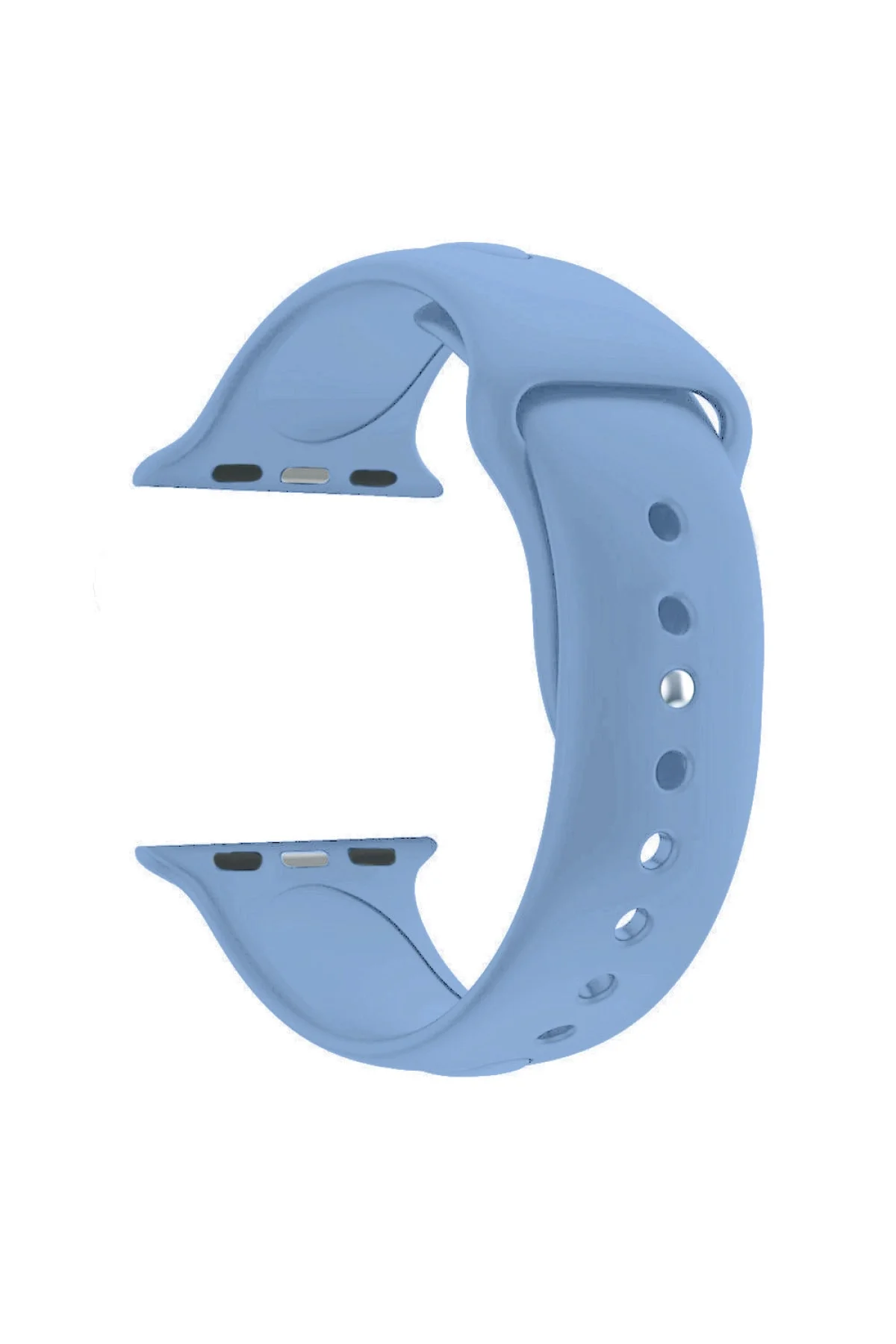 Apple Watch Seri 1 2 3 Için Uyumlu 38 Mm Small Beden(s/m Size) Silikon Kordon(54 Renk) Cornflower