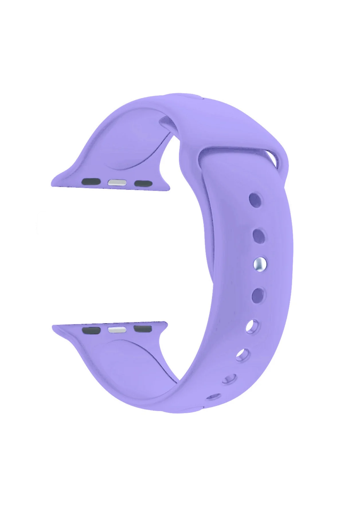 Apple Watch Seri 1 2 3 Için 38 Mm Small Beden(s/m Size) Silikon Kordon(54 Renk) Koyu Lila