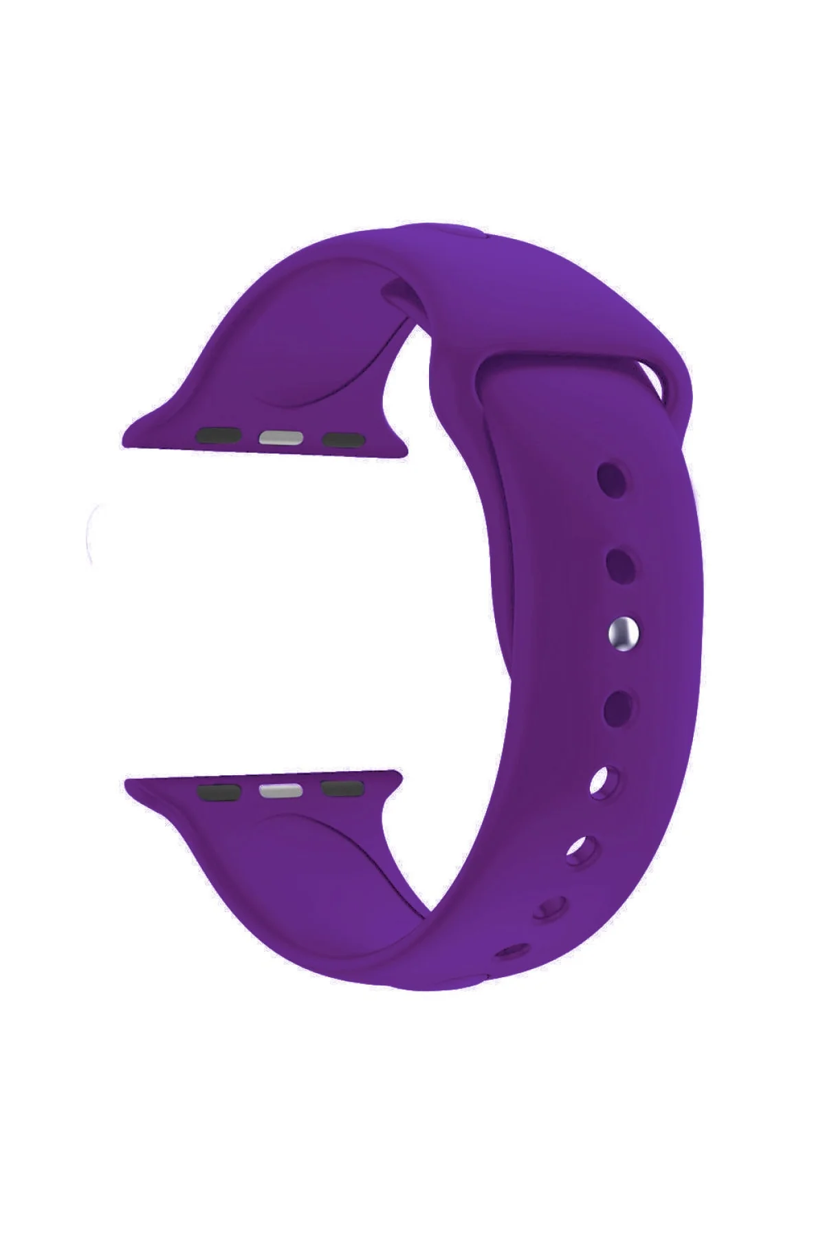 Apple Watch Seri 1 2 3 Için 38 Mm Small Beden(s/m Size) Silikon Kordon(54 Renk) Mor