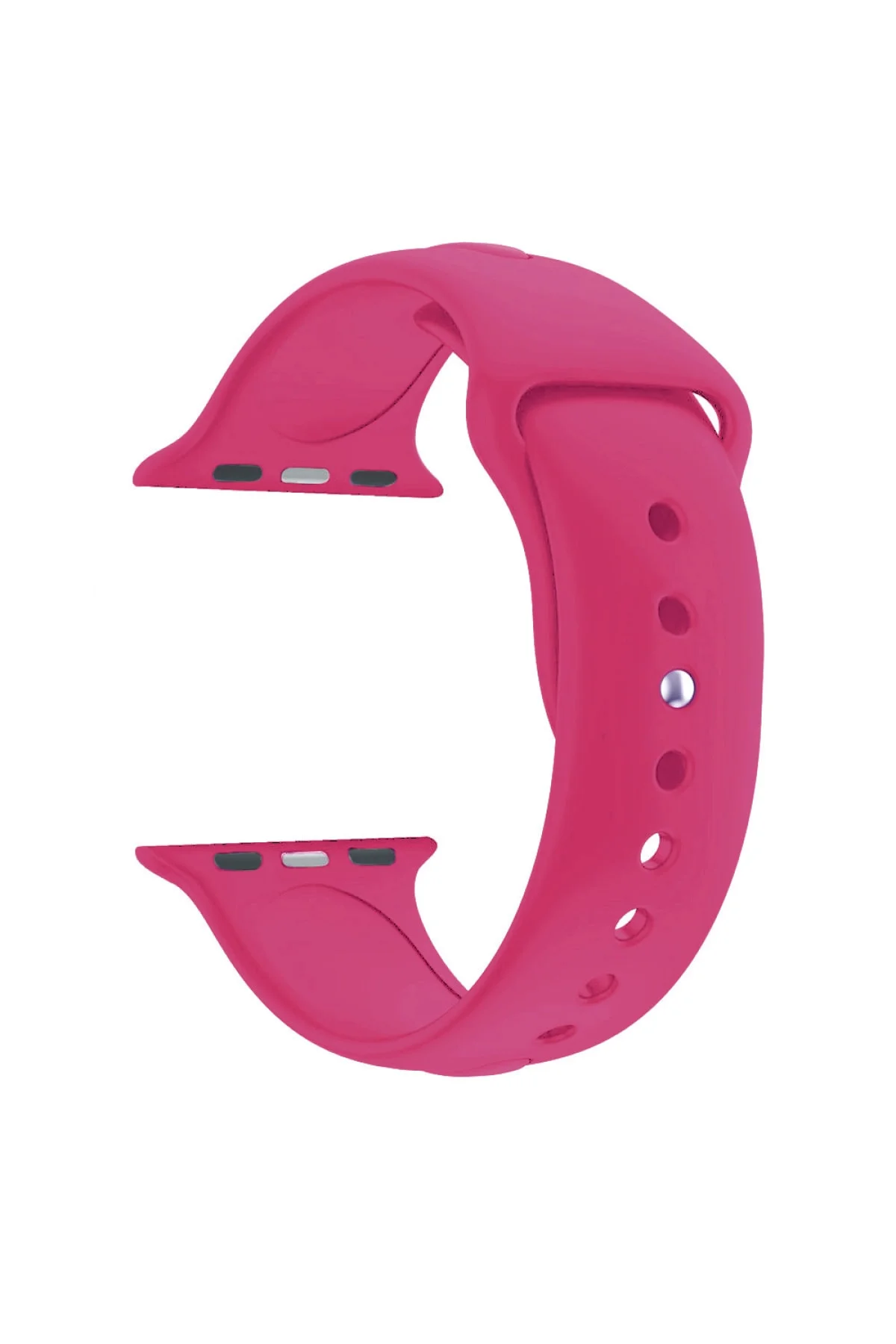 Apple Watch Se Için 44 Mm Small Beden(s/m Size) Silikon Kordon(54 Renk) Koyu Pembe