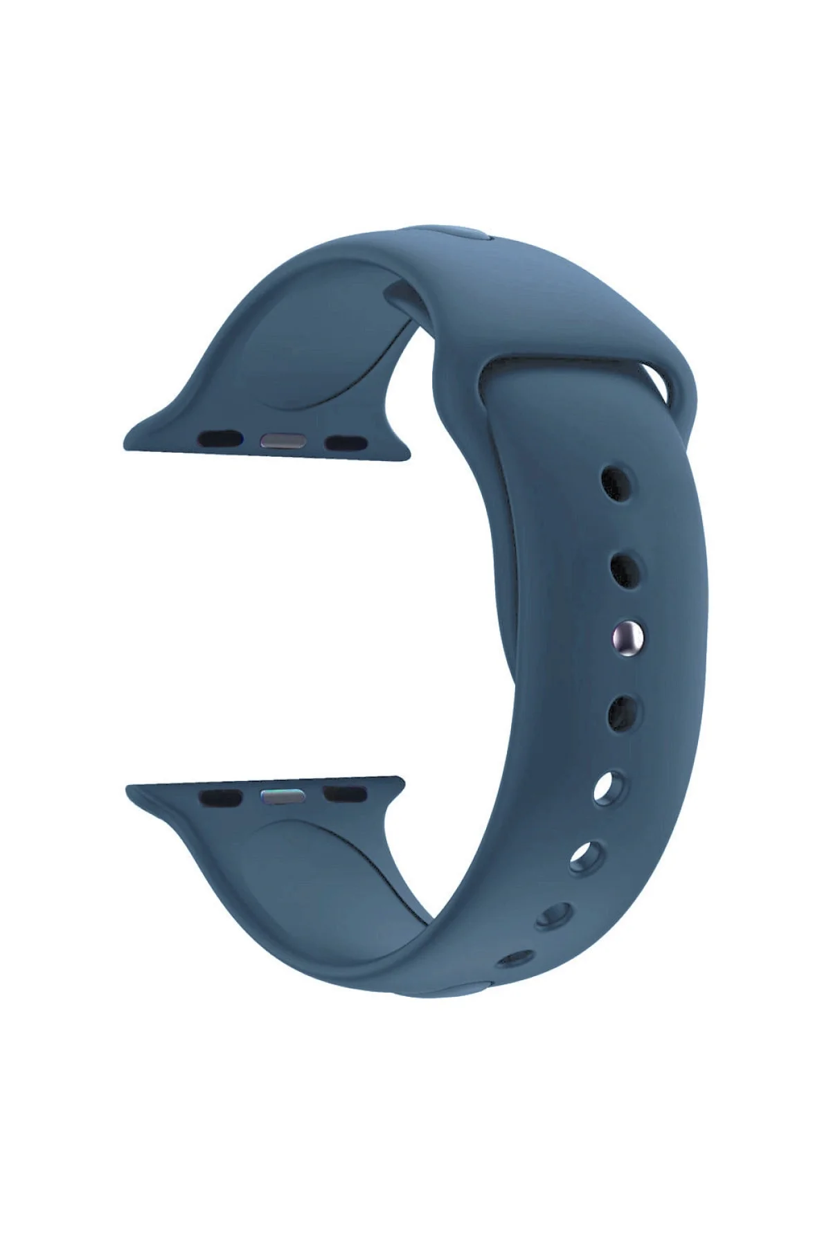 Apple Watch Se Için 44 Mm Small Beden(s/m Size) Silikon Kordon(54 Renk) Koyu Royal Mavi