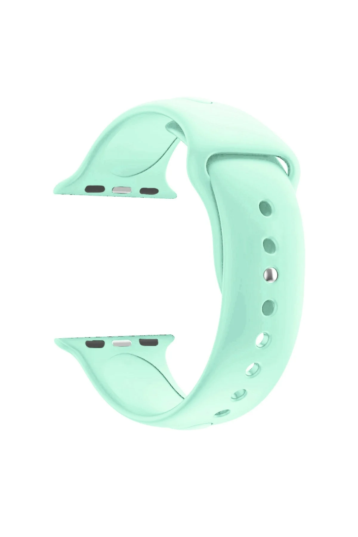 Apple Watch Se Için 44 Mm Small Beden(s/m Size) Silikon Kordon(54 Renk) Su Yeşili