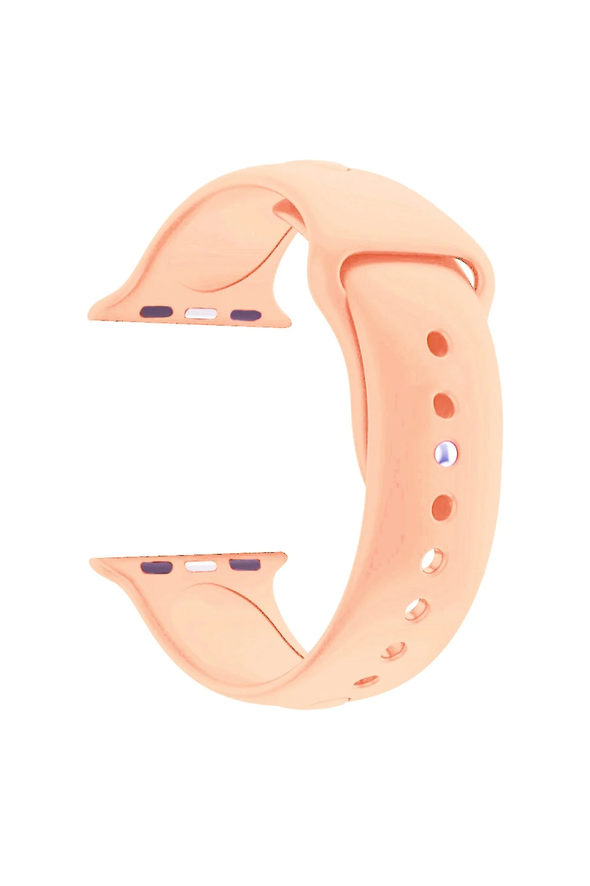 Apple Watch Se Için 44 Mm Small Beden(s/m Size) Silikon Kordon(54 Renk) Şeftali Turuncu