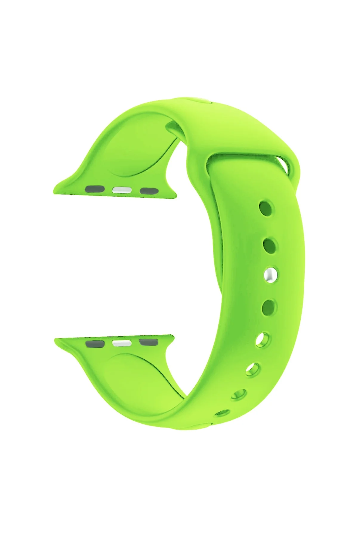 Apple Watch Seri 4 5 6 Uyumlu 44 Mm Small Beden Silikon Kordon Fıstık Yeşili