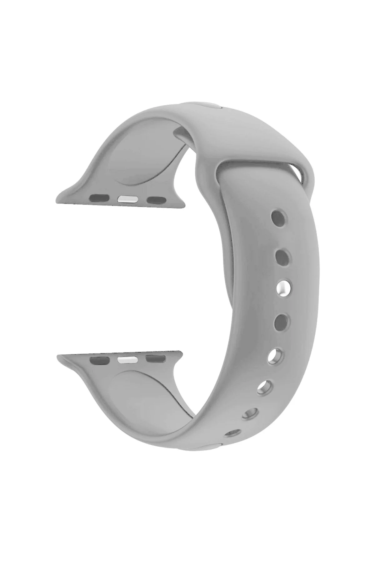 Apple Watch Seri 4 5 6 Için 44 Mm Small Beden(s/m Size) Silikon Kordon(54 Renk) Gri