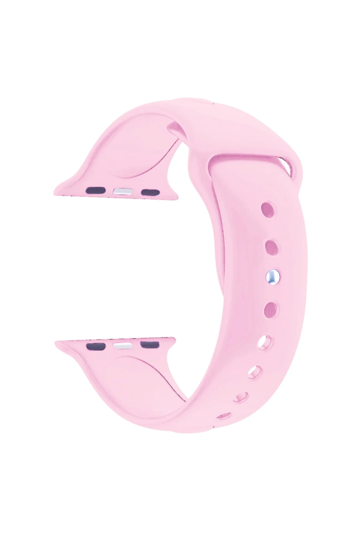 Apple Watch Seri 4 5 6 Için 44 Mm Small Beden(s/m Size) Silikon Kordon(54 Renk) Pembe