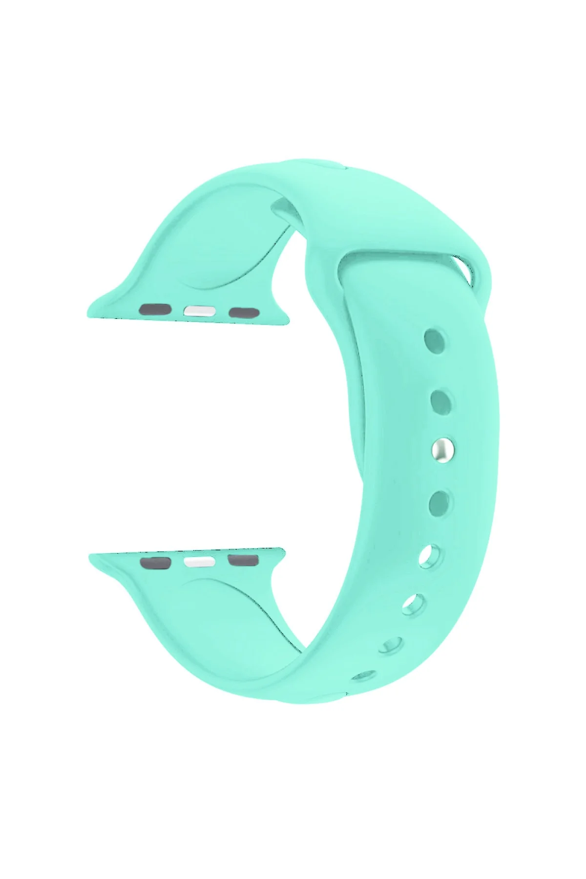 Apple Watch Seri 4 5 6 Için 44 Mm Small Beden(s/m Size) Silikon Kordon(54 Renk) Turkuaz