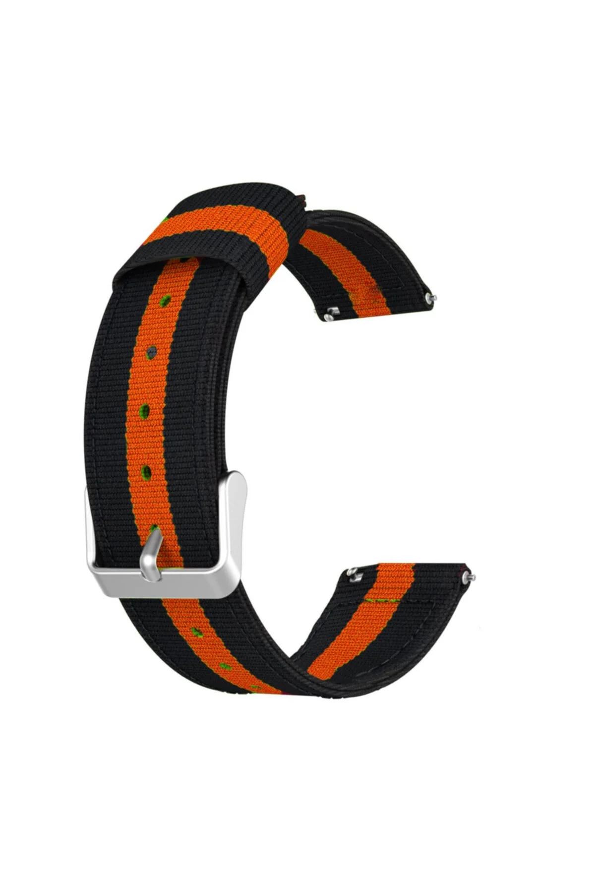 Amazfit Gts A1914 Için Pantheon Şeritli Kordon - Siyah Turuncu