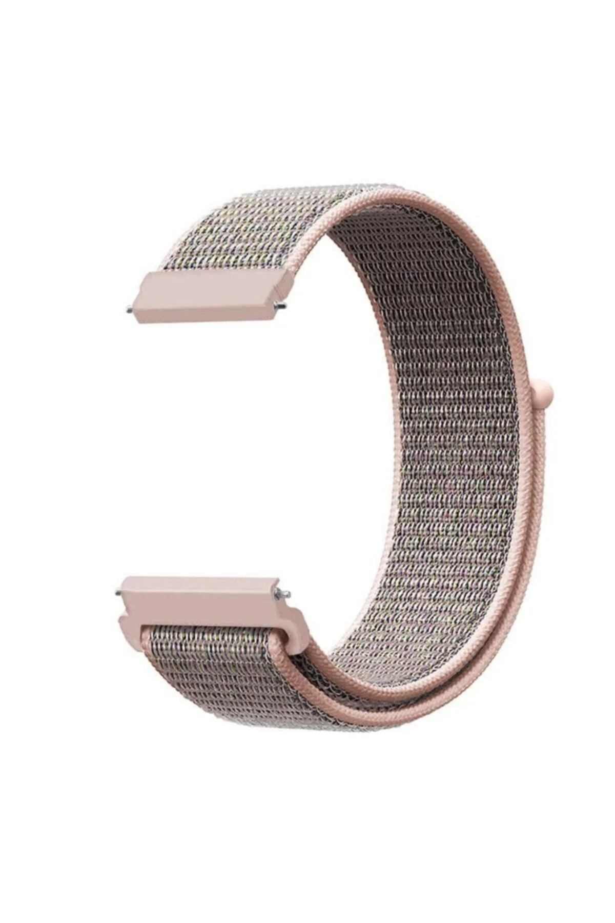 Samsung Gear Sport (SM-R600) Uyumlu Dokuma Pimli Kordon Kum Pembe