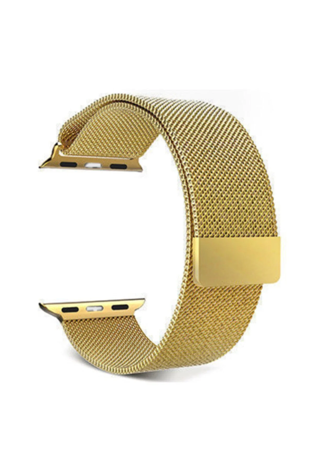 Apple Watch Seri 4 5 6 44 Mm Için Metal Milanese Kordon Gold