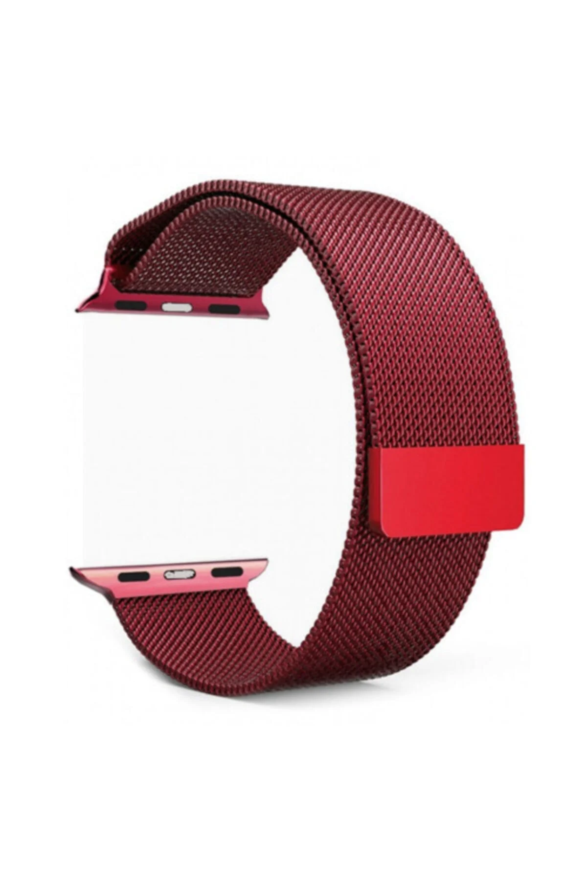 Apple Watch Seri 1 2 3 42 Mm Için Metal Milanese Kordon Bordo