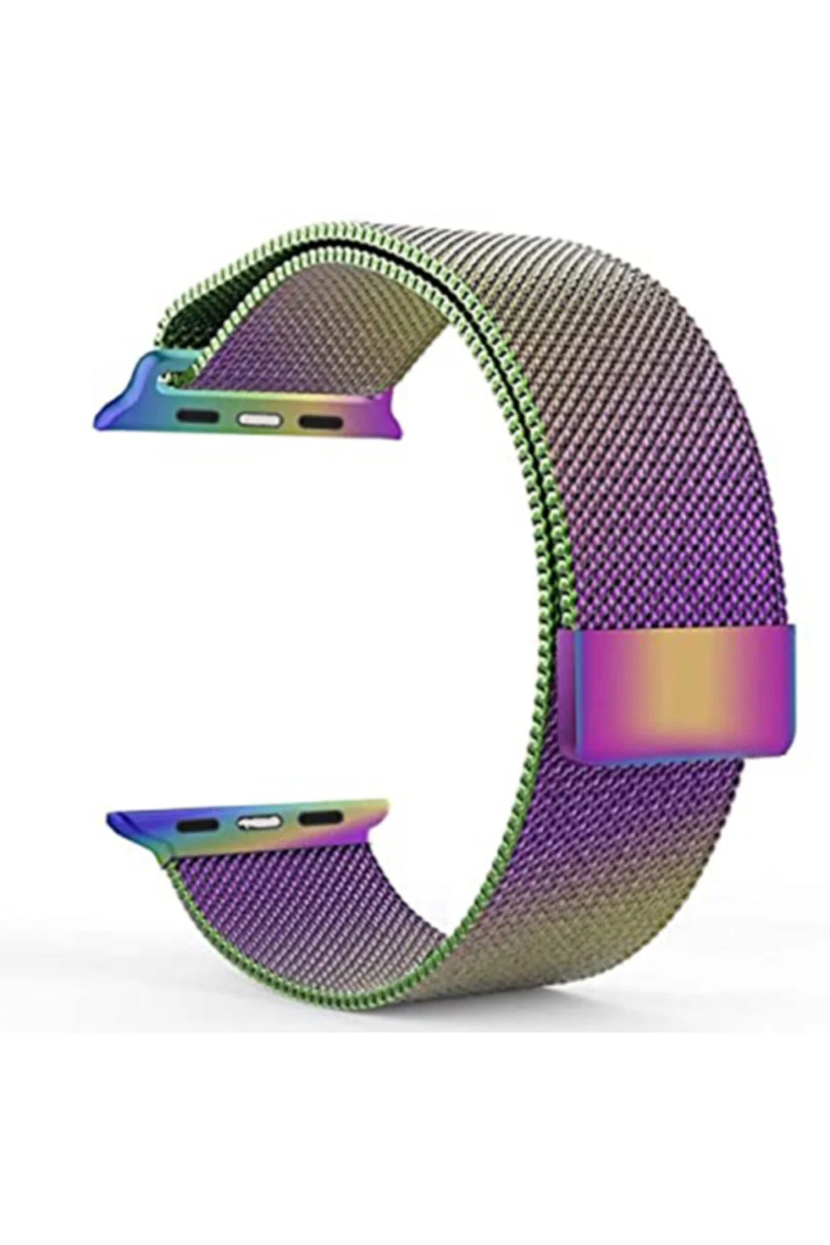 Apple Watch Uyumlu Seri 1 2 3 42 Mm Için Metal Milanese Kordon Gökkuşağı