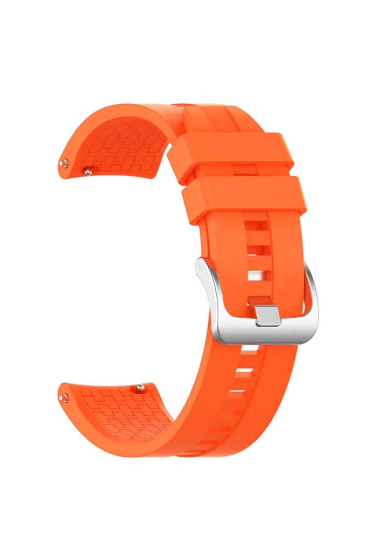 Realme Watch S Uyumlu Turuncu Silikon Kordon Kayış
