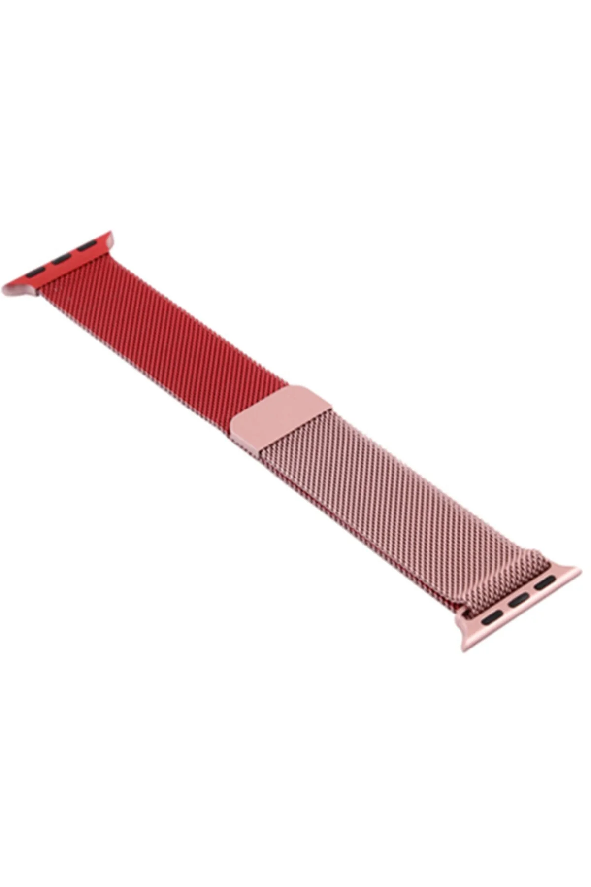Watch Seri 1 2 3 42 Mm Için Iki Renkli Metal Milanese Kordon Rose-red