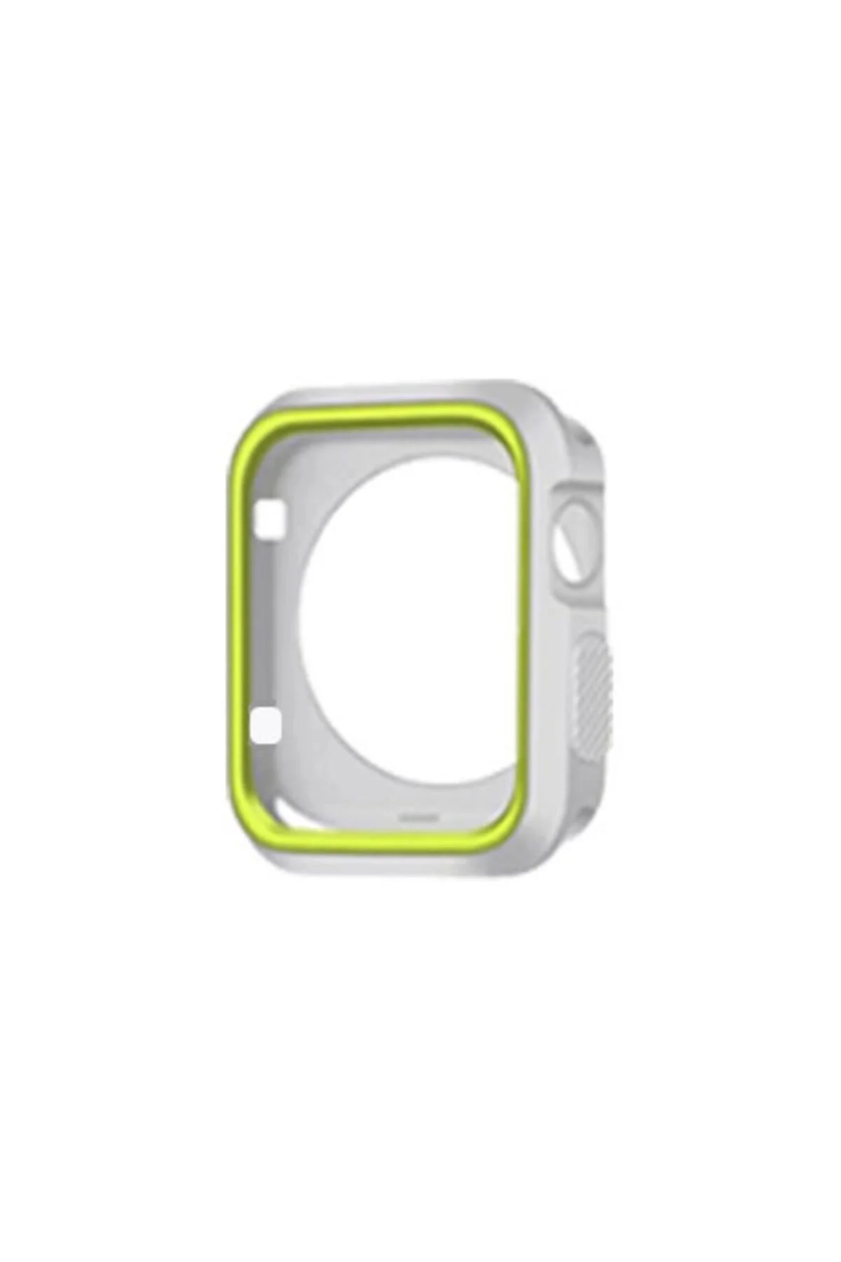 Apple Watch Seri 4 Için 40 mm Gri Sarı Iki Renkli Silikon Tpu Kılıf