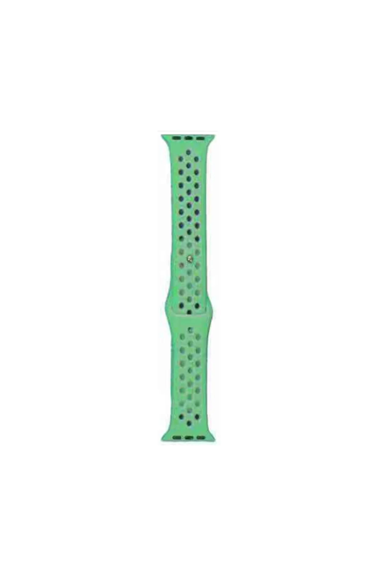 Apple Watch Seri 1 2 3 38 Mm Için Yeşil Pembe Small Beden(s/m Sıze) Delikli Silikon Kordon