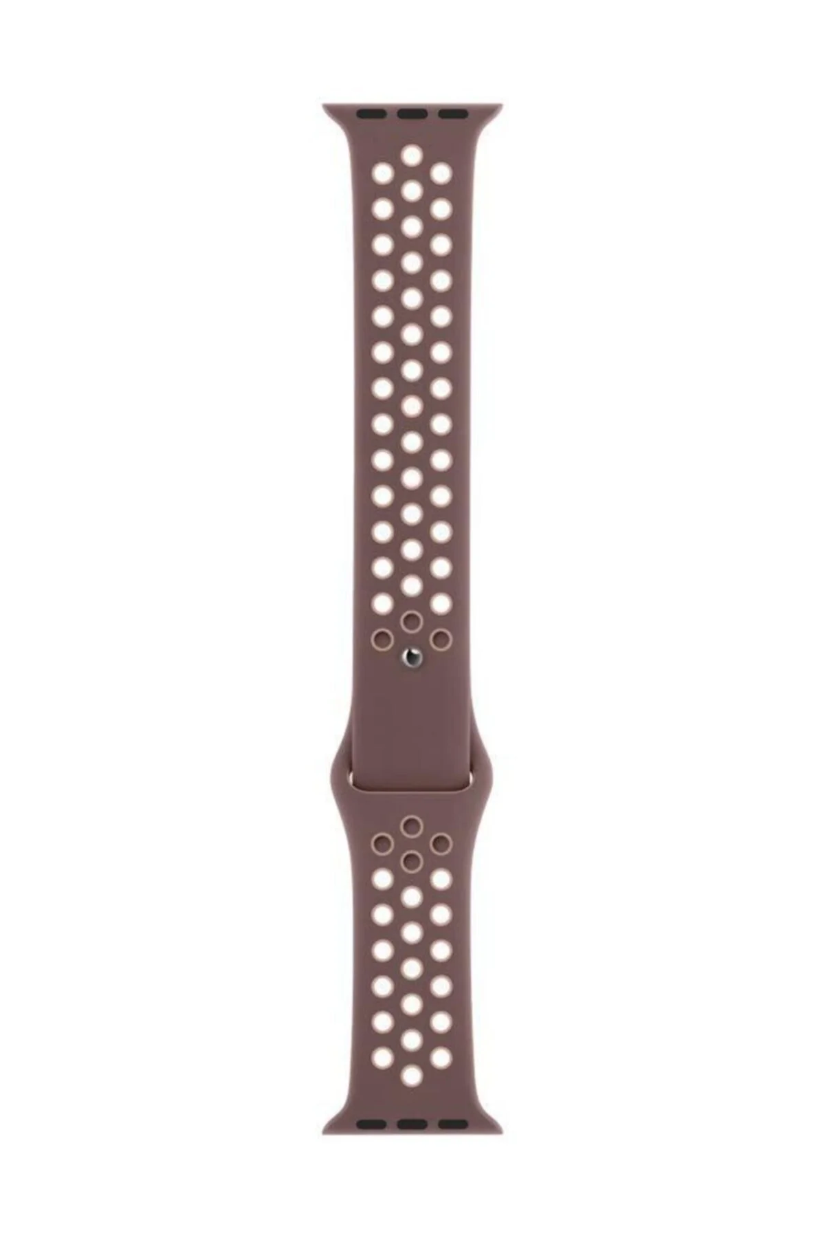 Watch Seri 1 2 3 38 mm İçin Uyumlu Mor Pembe Small Beden Delikli Silikon Kordon