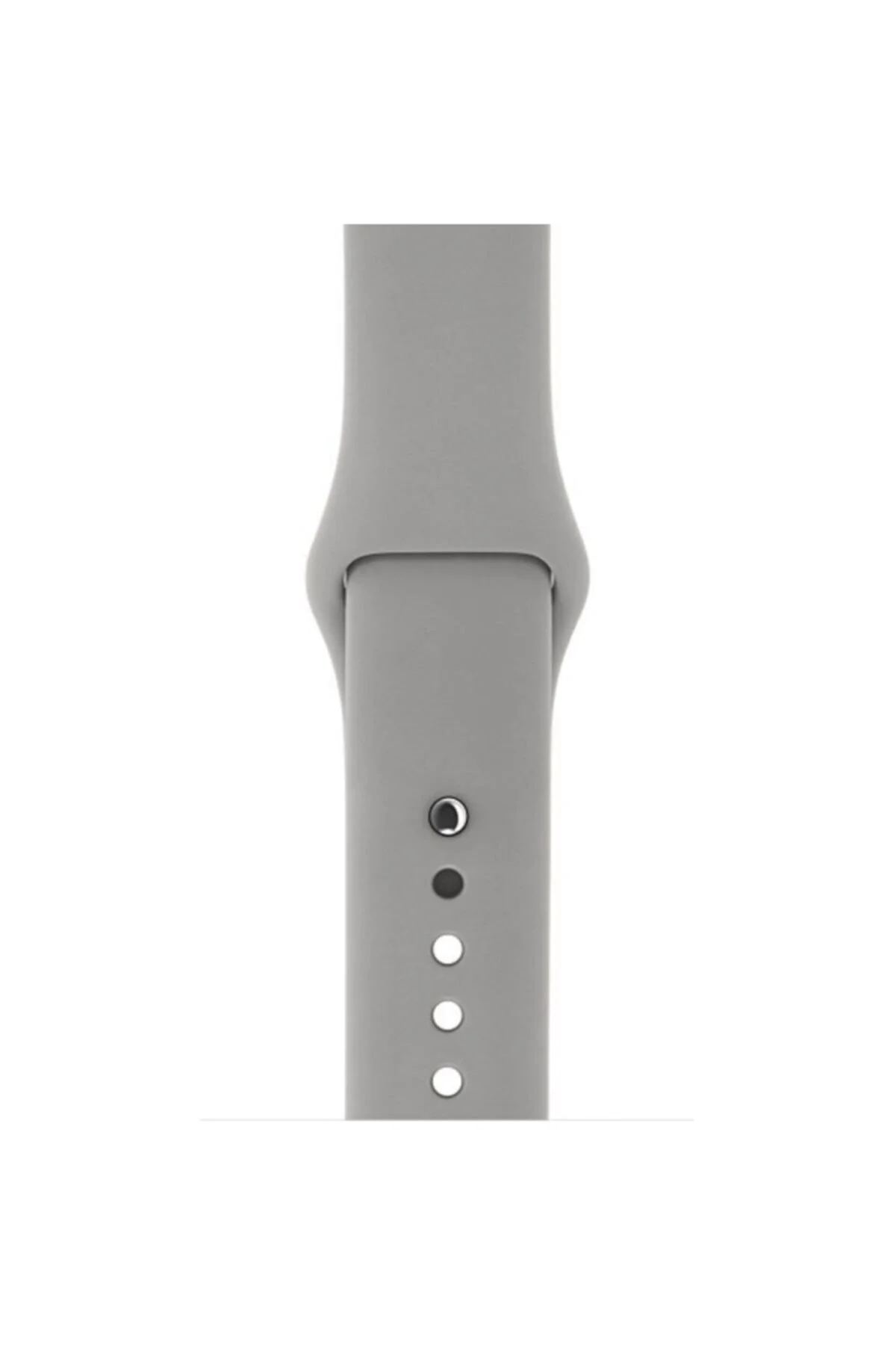 Unisex Taş Gri Apple Watch Series 4 5 Uyumlu 40 mm Silikon Kordon S - Markacase Görsel 2