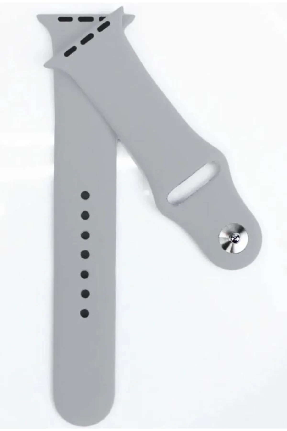 Gri Apple Watch Series 4 5 Için 40 mm Small Beden Silikon Kordon