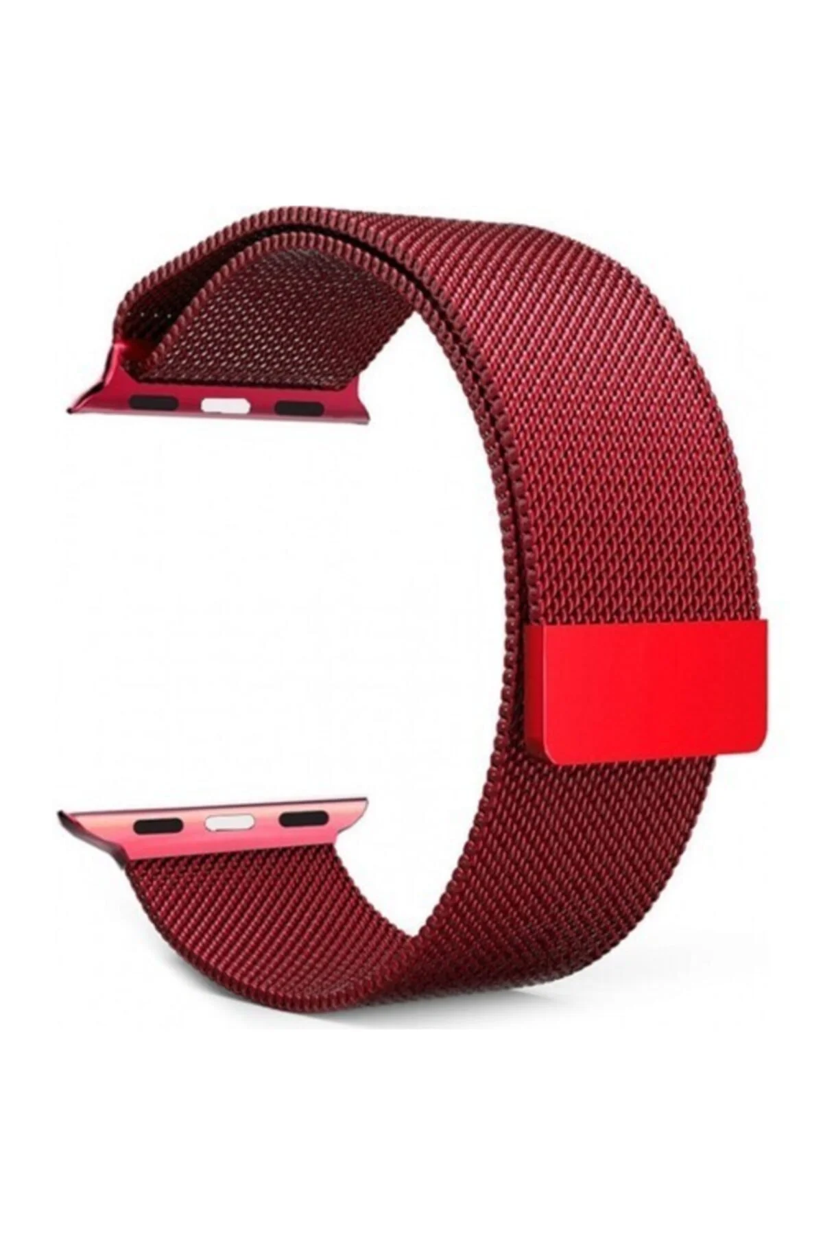 Apple Watch Seri 6 40 Mm Uyumlu Kırmızı Metal Milanese Kordon