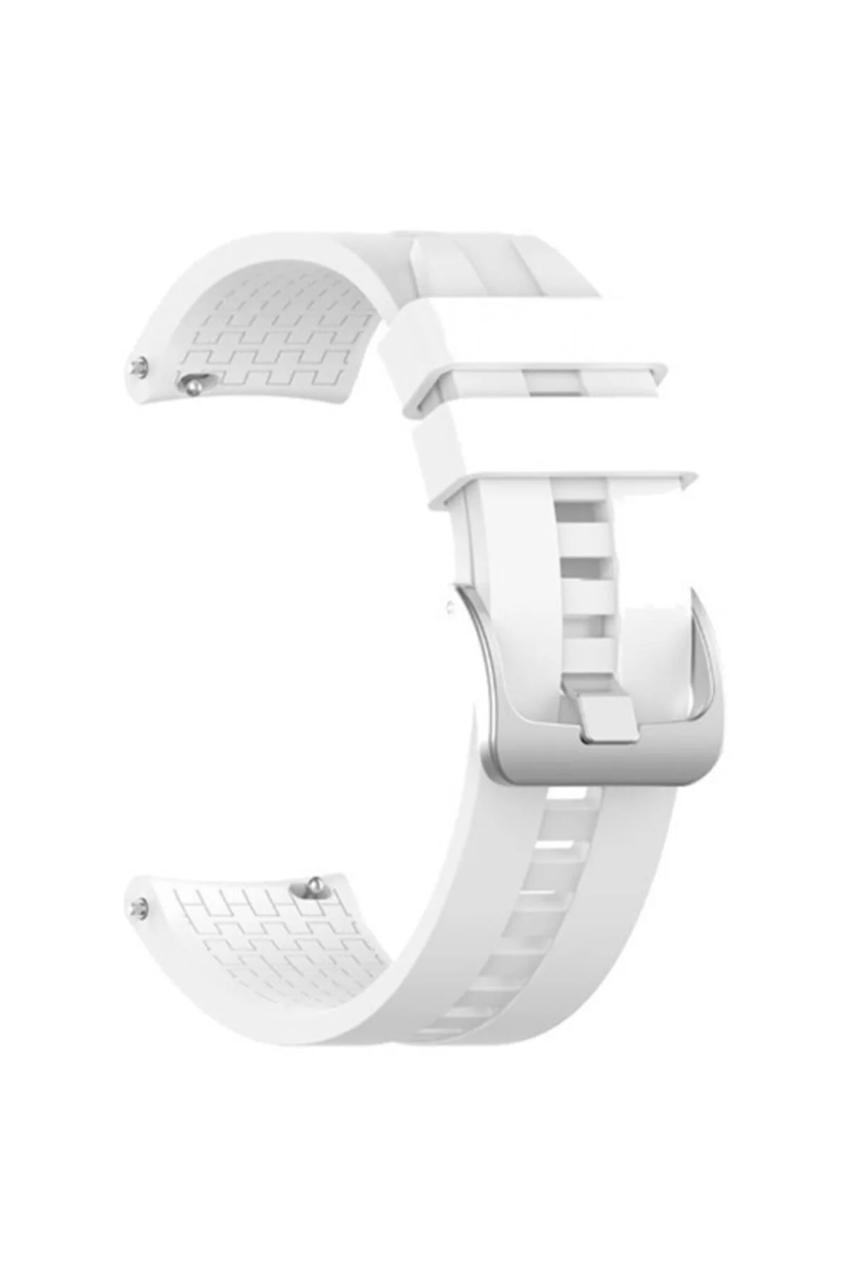 Amazfit Gtr 47 Mm Lite Için Silikon Kordon Kayış Beyaz