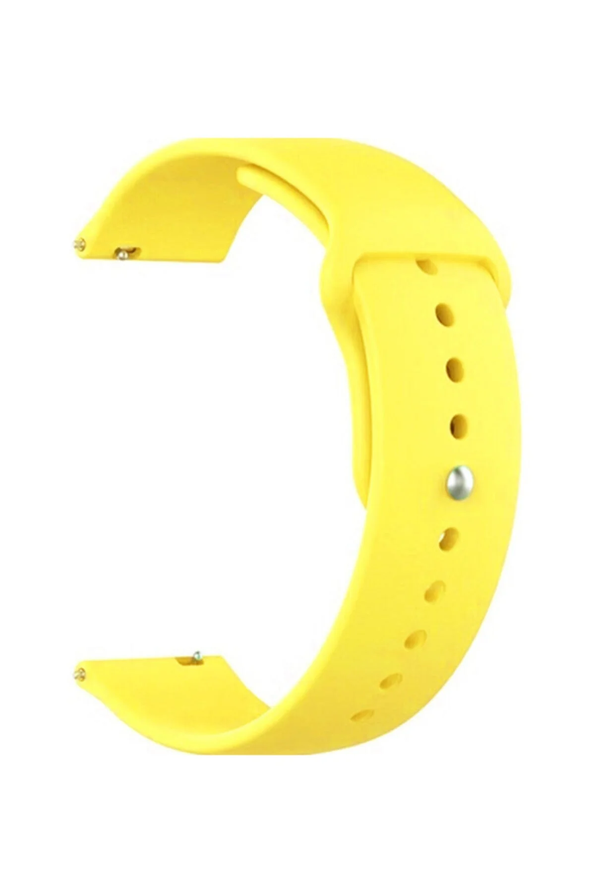 Amazfit Gtr 47 Mm Lite Için Silikon Kordon Kayış Sarı