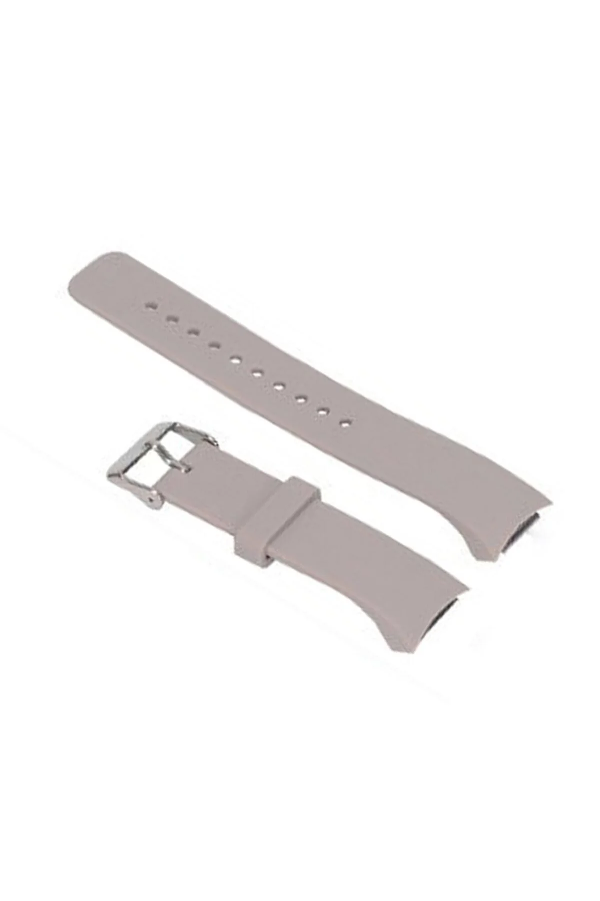 Samsung Ile Uyumlu Gear Fit 2 R360 Için Adaptörlü Silikon Kordon Krem