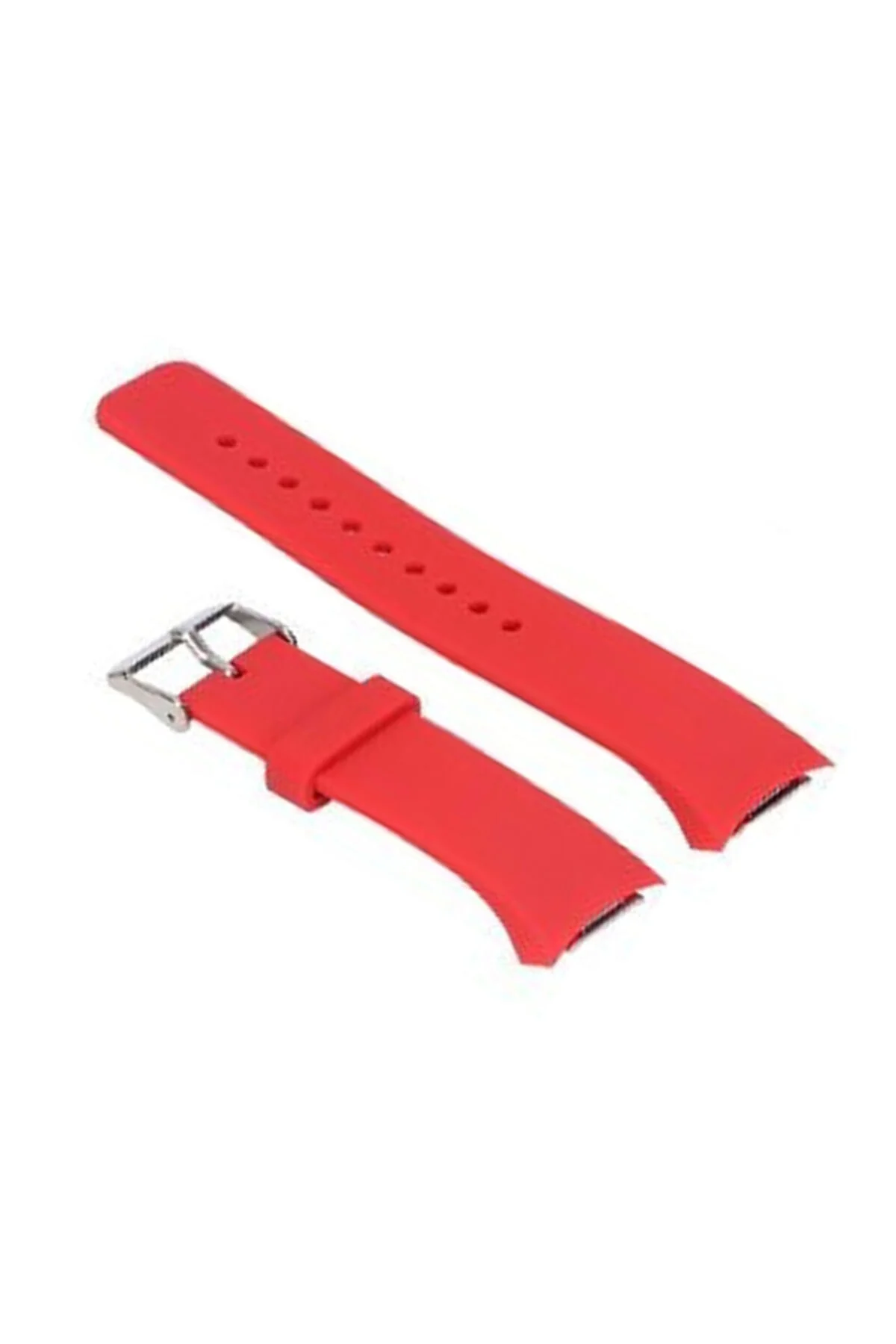 Samsung Gear Fit 2 R360 Için Adaptörlü Silikon Kordon Kırmızı