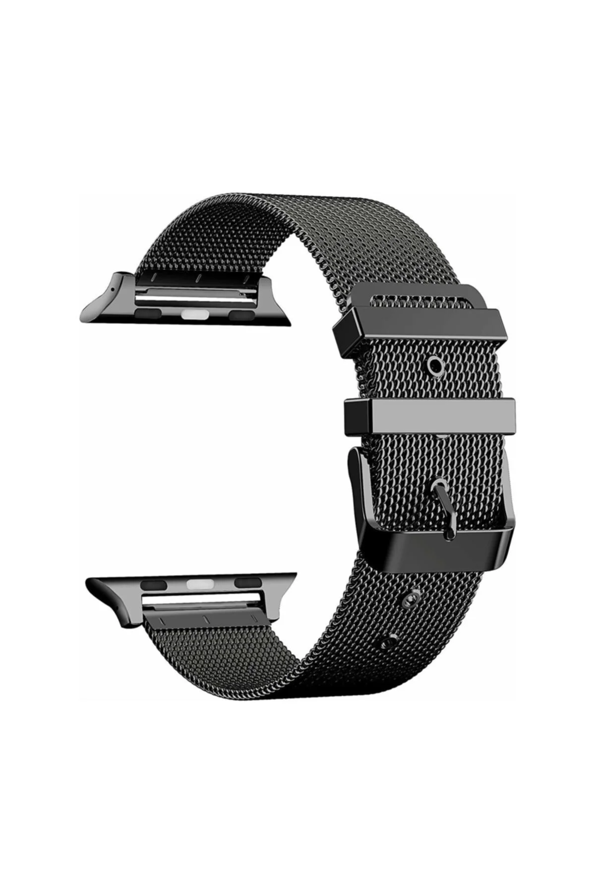 Apple Watch Için 42-44 Mm Siyah Metal Hasır Kordon