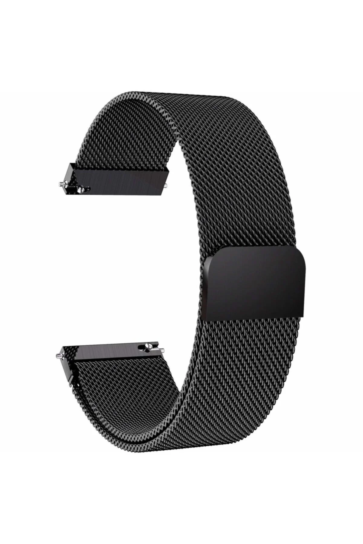 Honor Magicwatch 2 42 Mm Için Metal Mıknatıslı Milanese Kordon Siyah