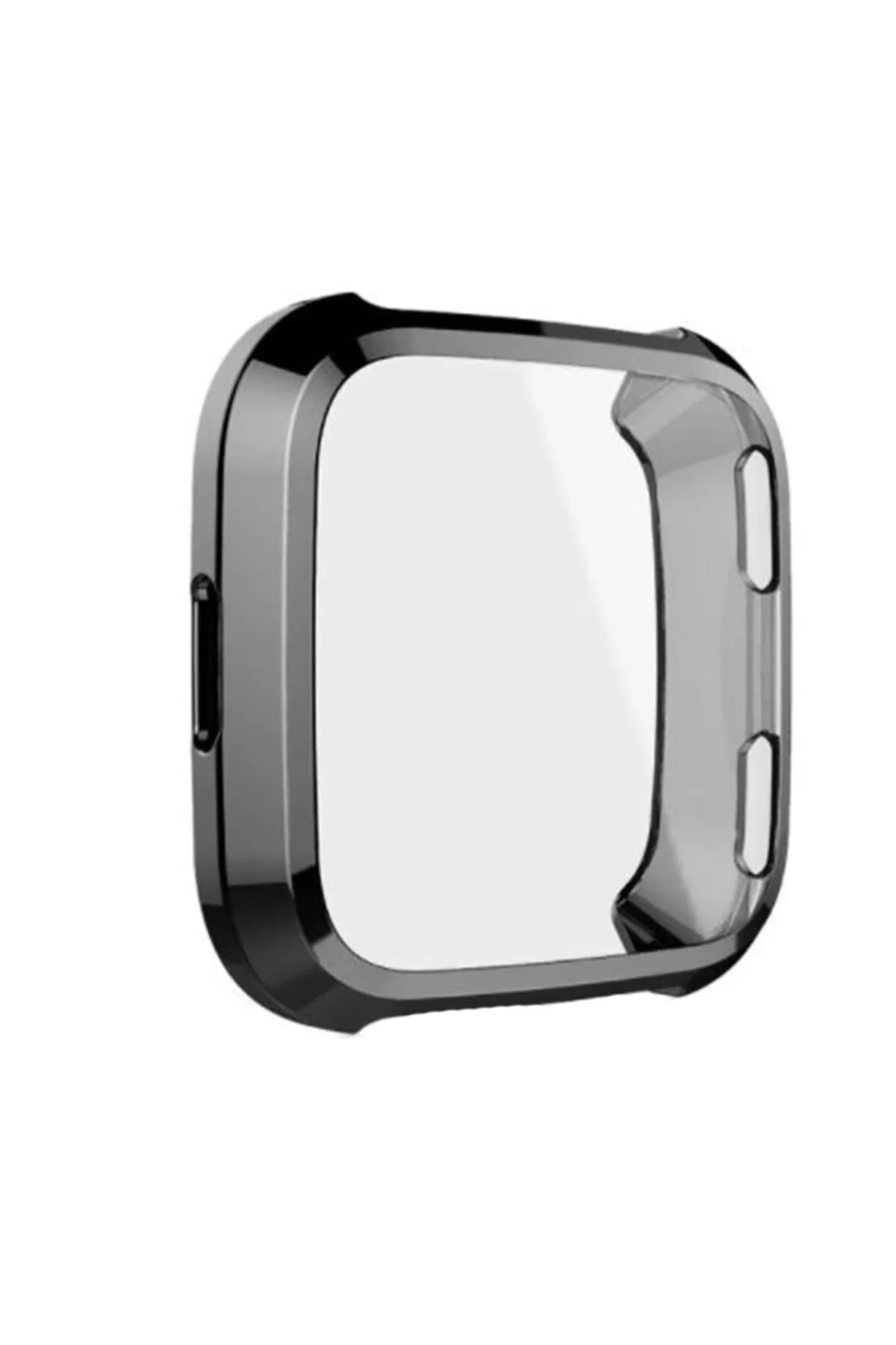 Fitbit Versa Fb504/versa Lite Fb415 Için Tam Kaplama Silikon Kılıf Siyah
