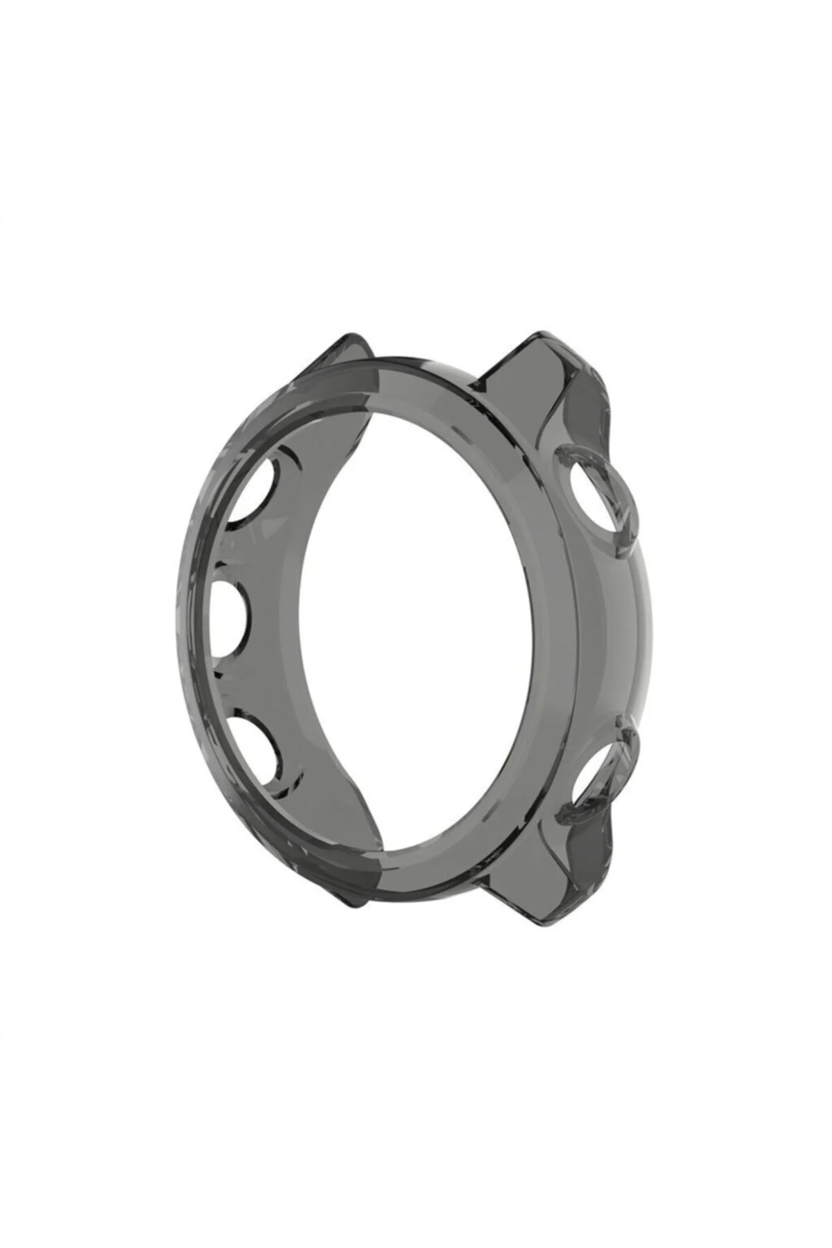Garmin 245 - 245 Music Için Silikon Kenar Koruyucu Kılıf Füme