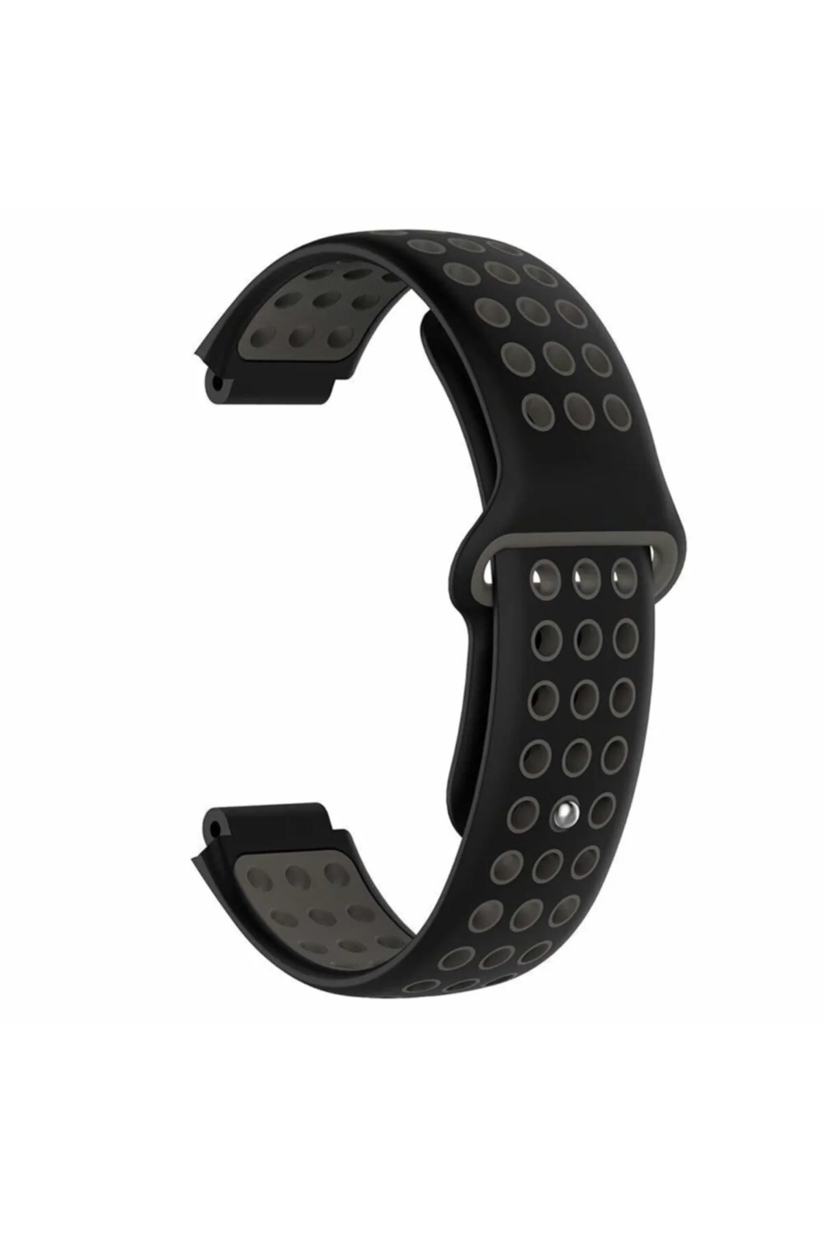 Garmin Approach S6 Için Delikli Silikon Kordon Siyah Gri