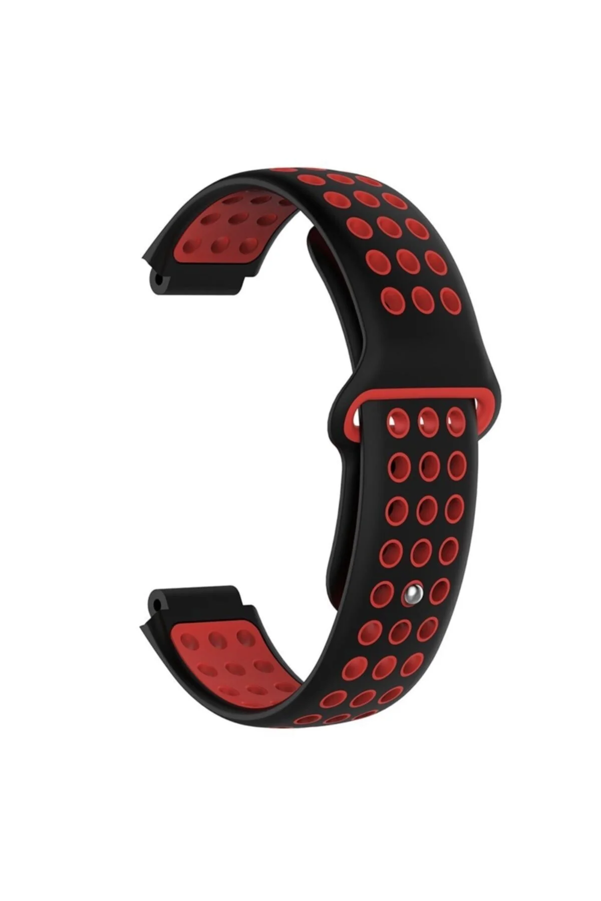 Garmin Approach S6 Için Delikli Silikon Kordon Siyah Kırmızı