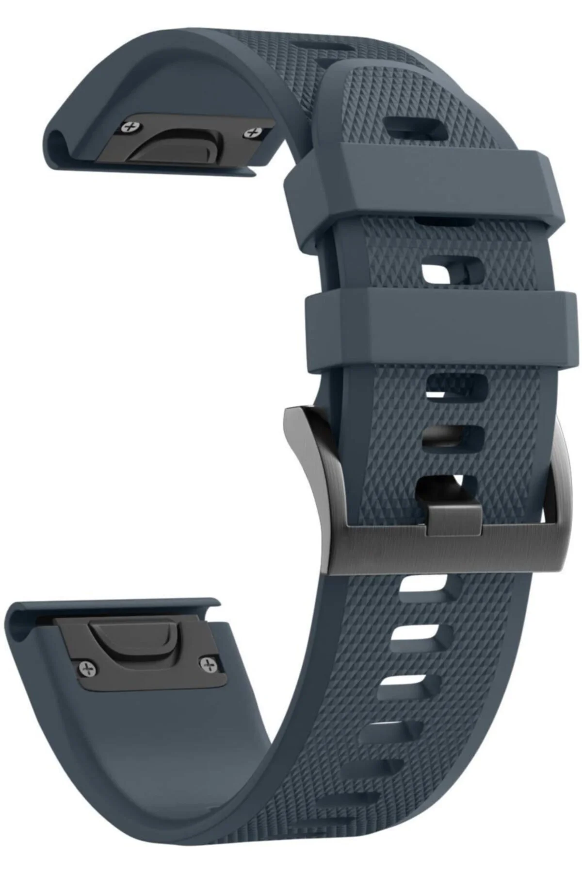 Fenix 6s Sapphire Için Quick Fit Özellikli Silikon Kordon Füme
