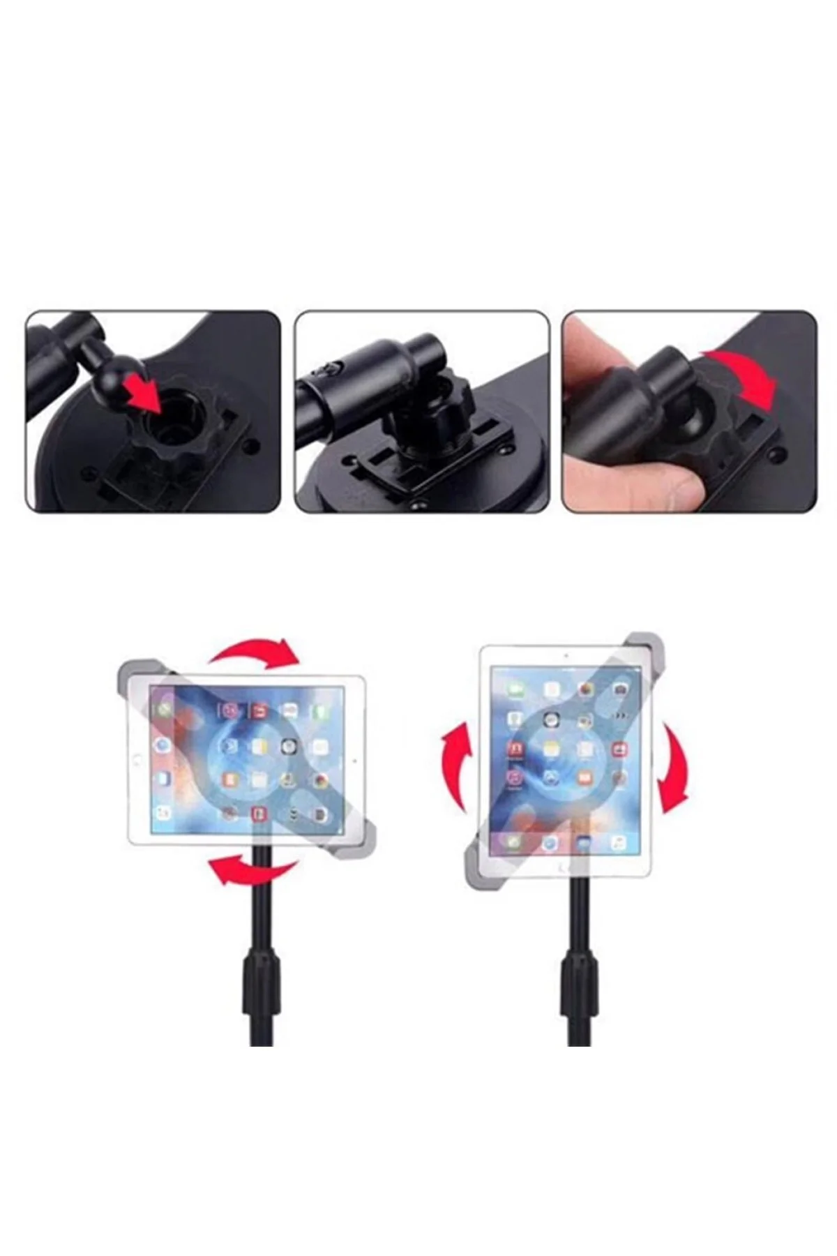 Lenovo M10 Plus Uyumlu Diyagonal Tablet Tutucu - Markacase Görsel 2